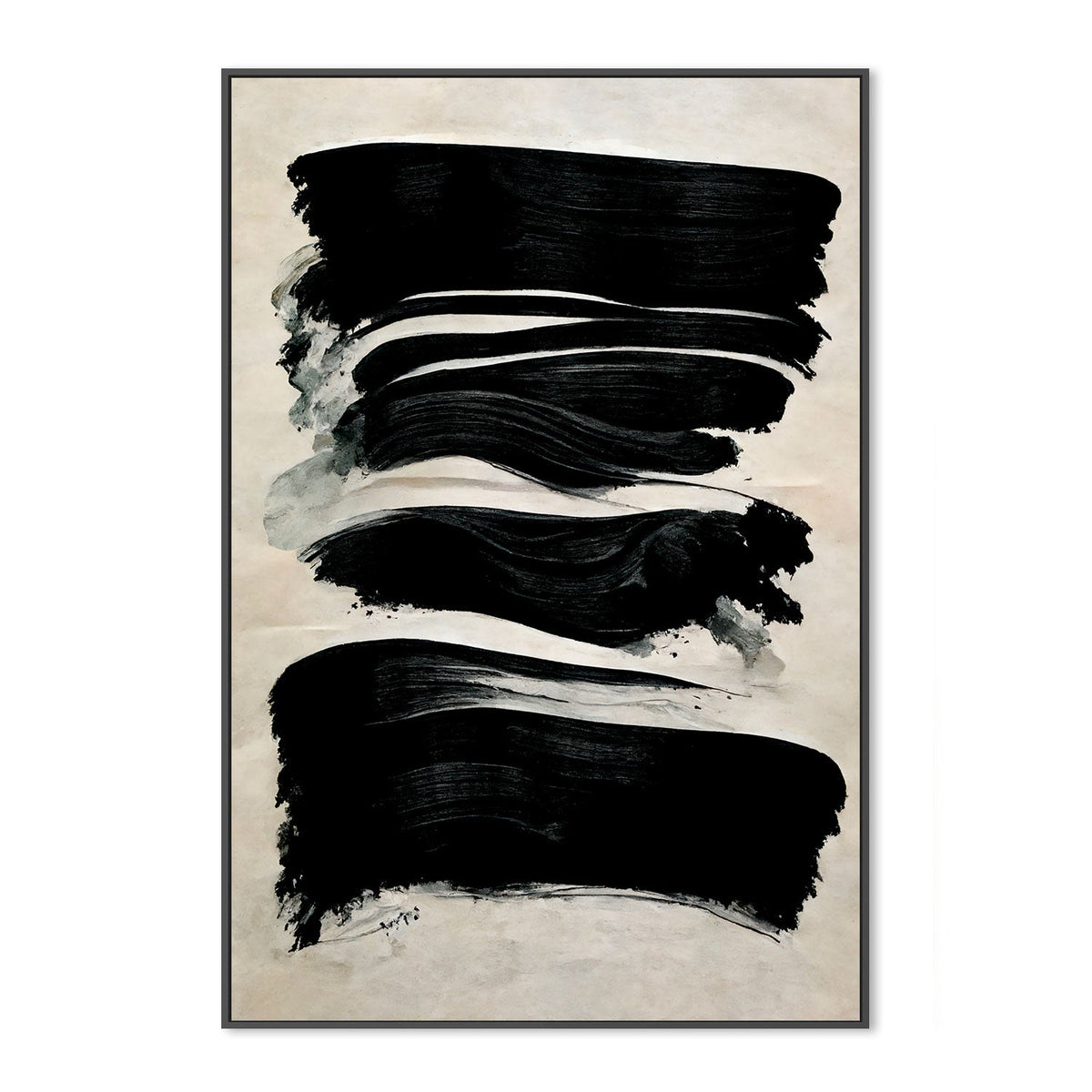 wall-art-print-canvas-poster-framed-Black Strokes , By Treechild-GIOIA-WALL-ART