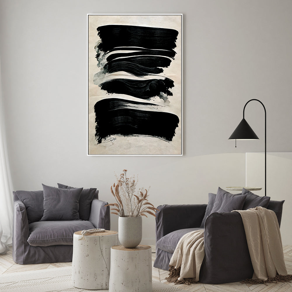 wall-art-print-canvas-poster-framed-Black Strokes , By Treechild-GIOIA-WALL-ART