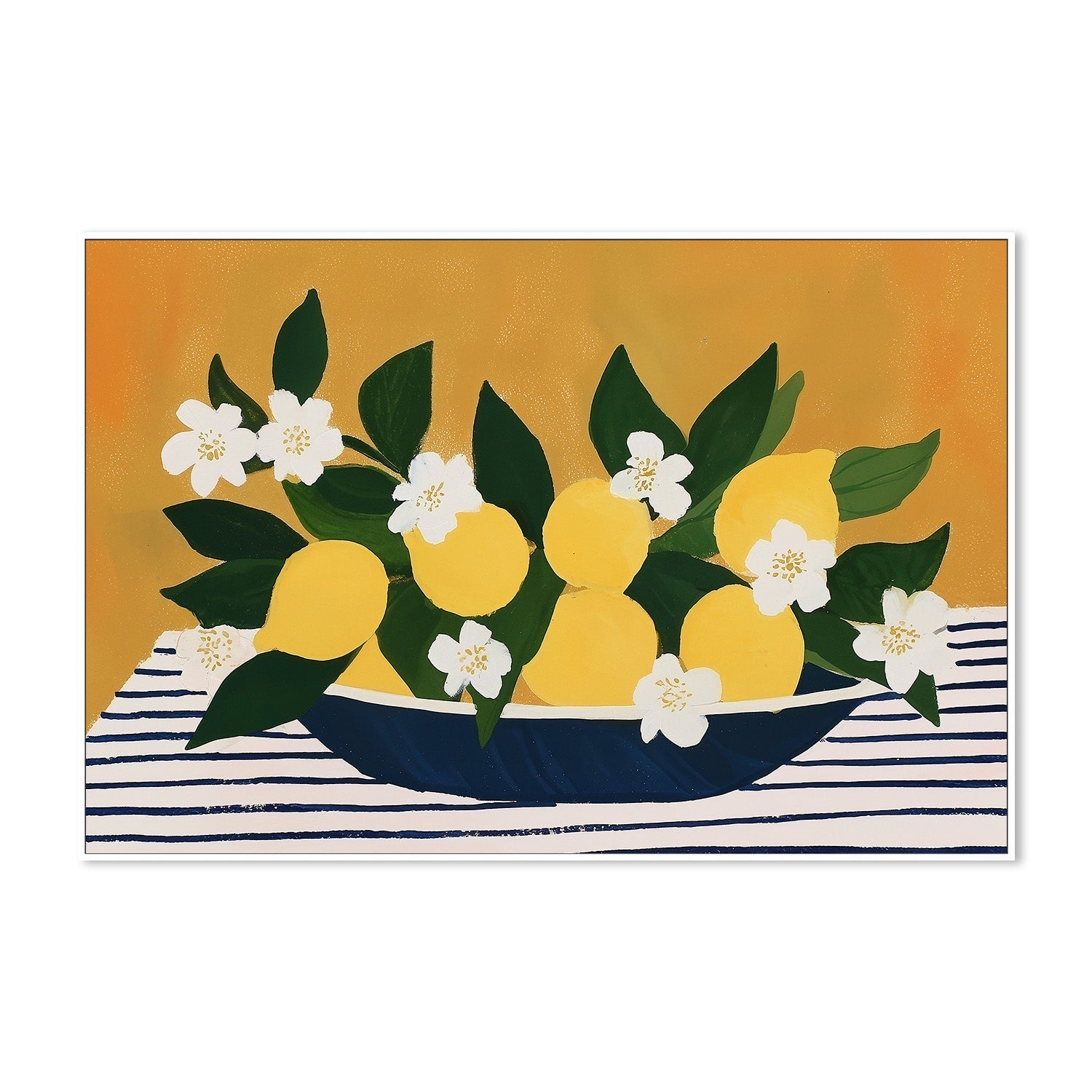 wall-art-print-canvas-poster-framed-Blooming Lemons-5