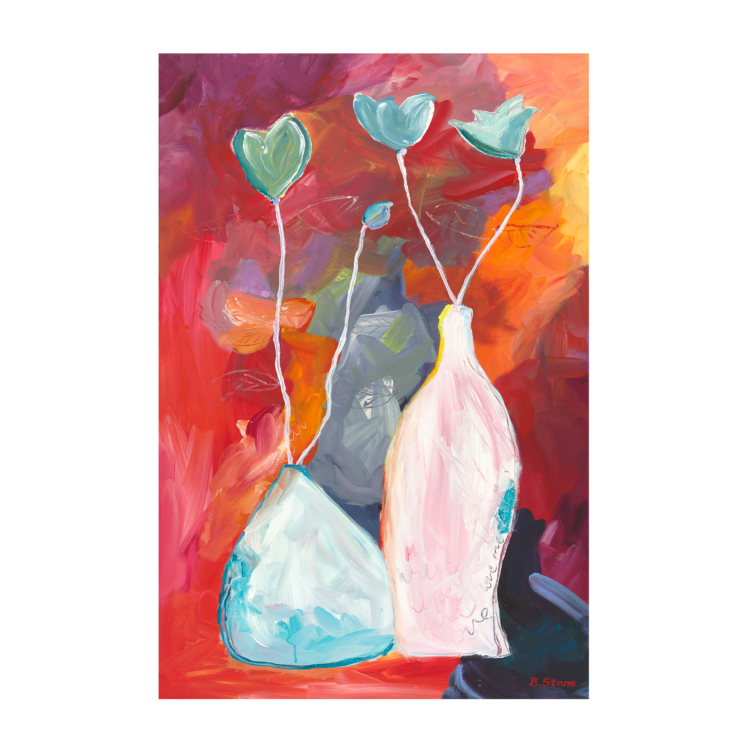 wall-art-print-canvas-poster-framed-Blooming Rouge , By Belinda Stone-GIOIA-WALL-ART