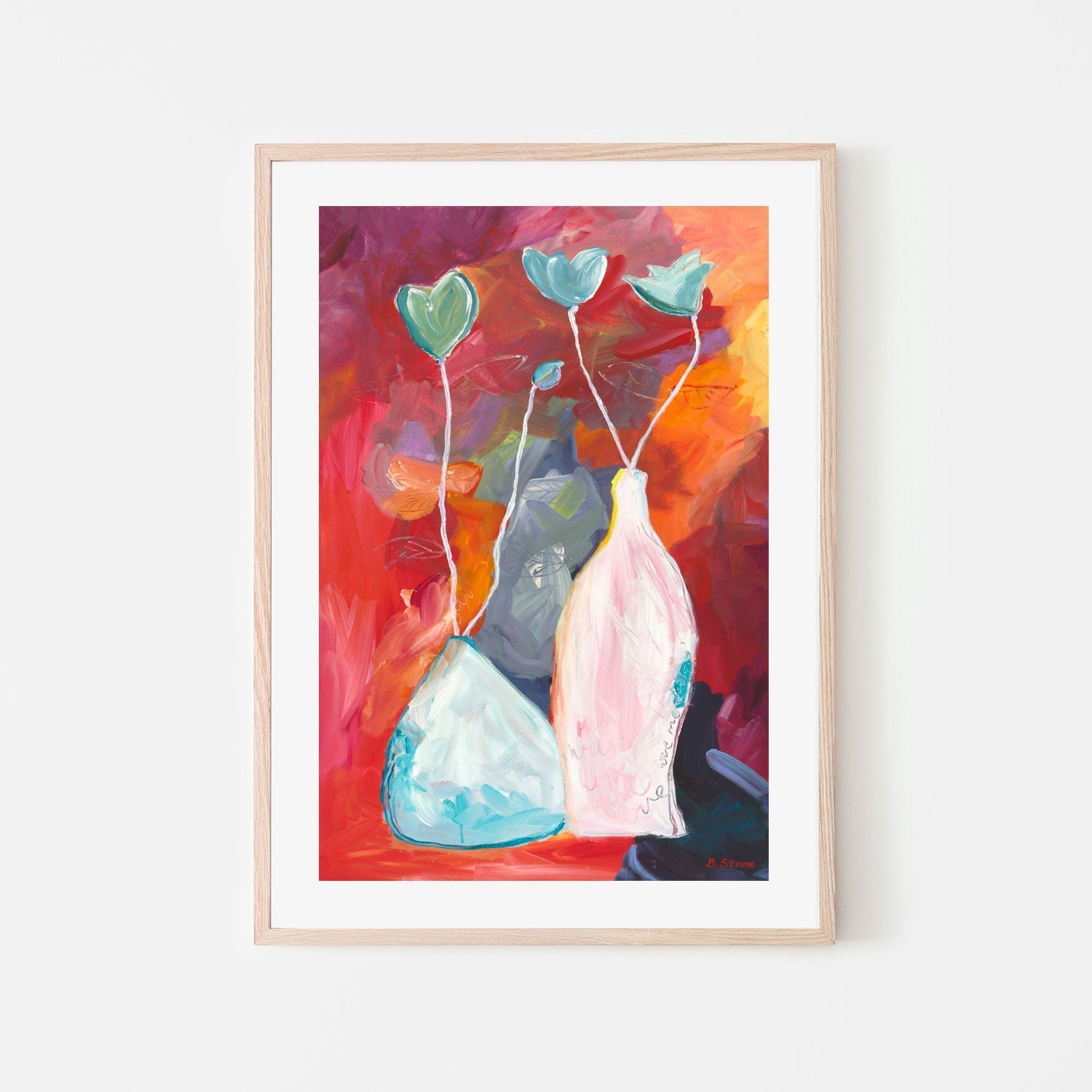 wall-art-print-canvas-poster-framed-Blooming Rouge , By Belinda Stone-GIOIA-WALL-ART