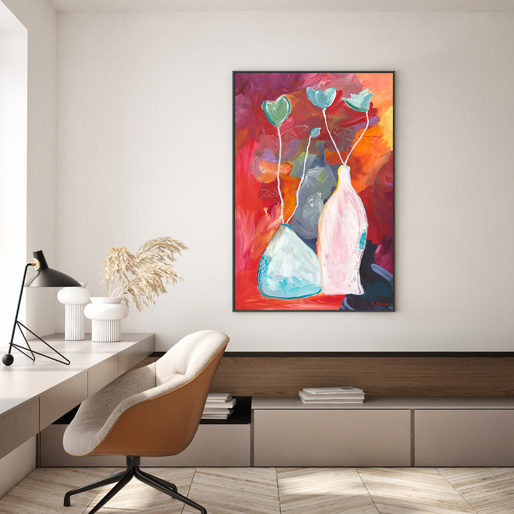 wall-art-print-canvas-poster-framed-Blooming Rouge , By Belinda Stone-GIOIA-WALL-ART