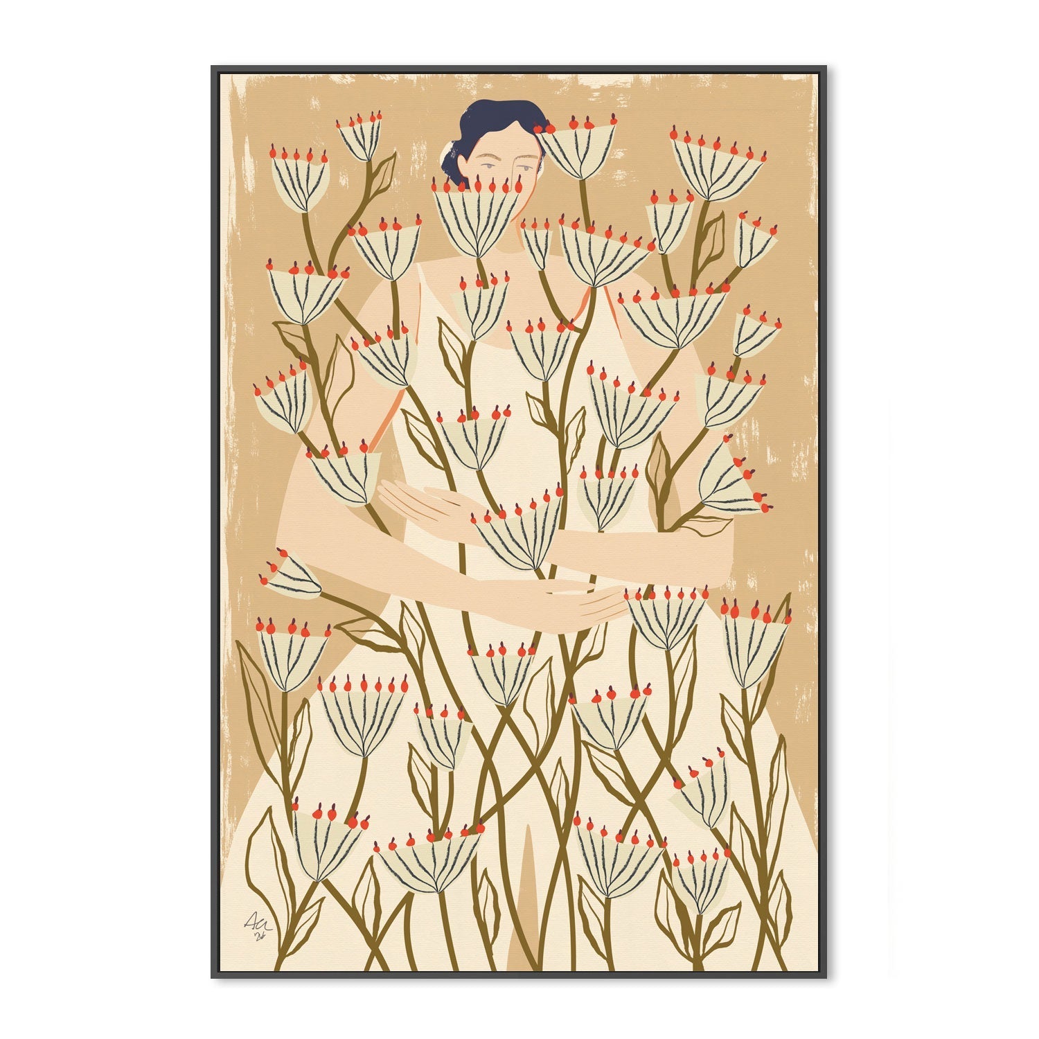 wall-art-print-canvas-poster-framed-Blooming, Style B , By Andelle Art-3