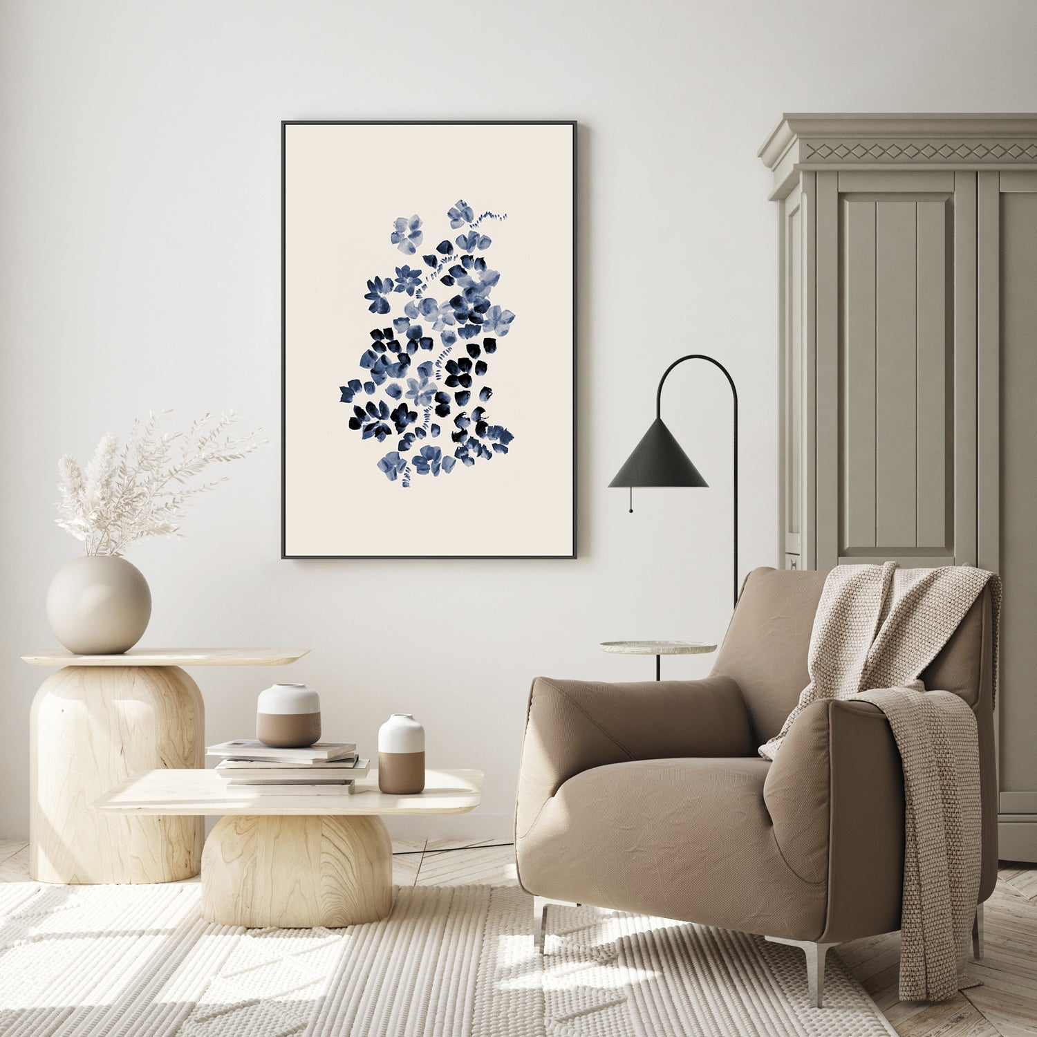 wall-art-print-canvas-poster-framed-Blossoms On A Vine, Style A , By Danushka Abeygoda-GIOIA-WALL-ART