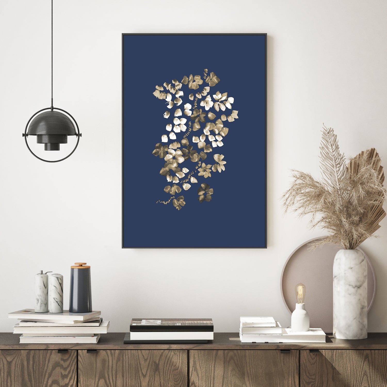 wall-art-print-canvas-poster-framed-Blossoms On A Vine, Style B , By Danushka Abeygoda-GIOIA-WALL-ART