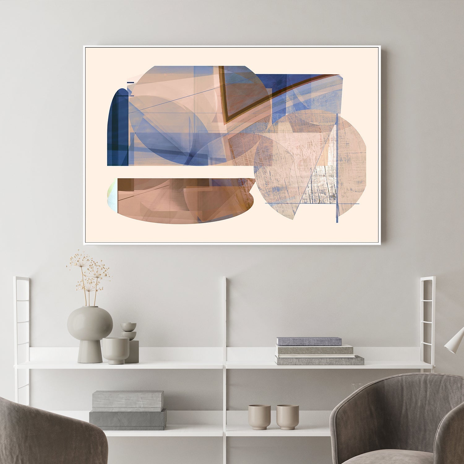 wall-art-print-canvas-poster-framed-Blue and Brown-2
