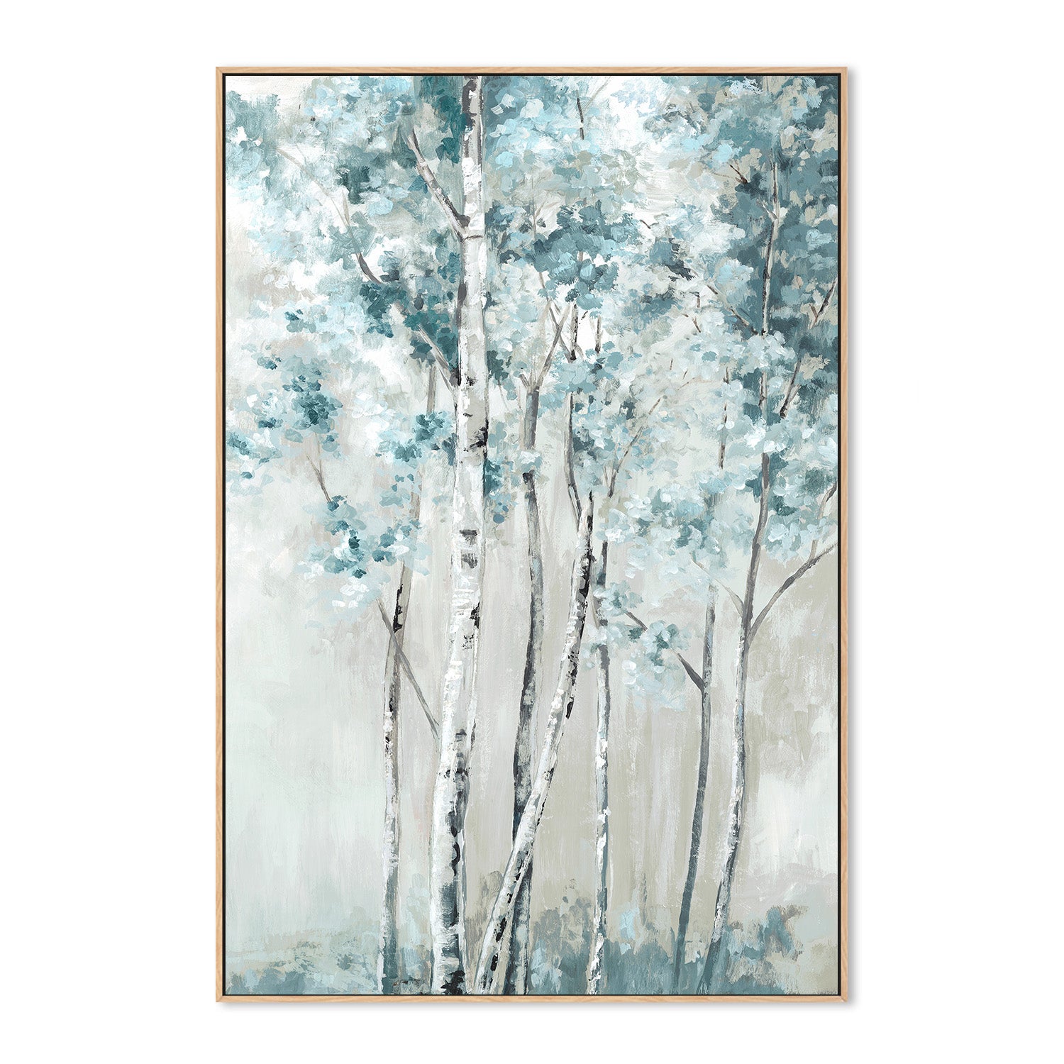 wall-art-print-canvas-poster-framed-Blue Birch Forest-4