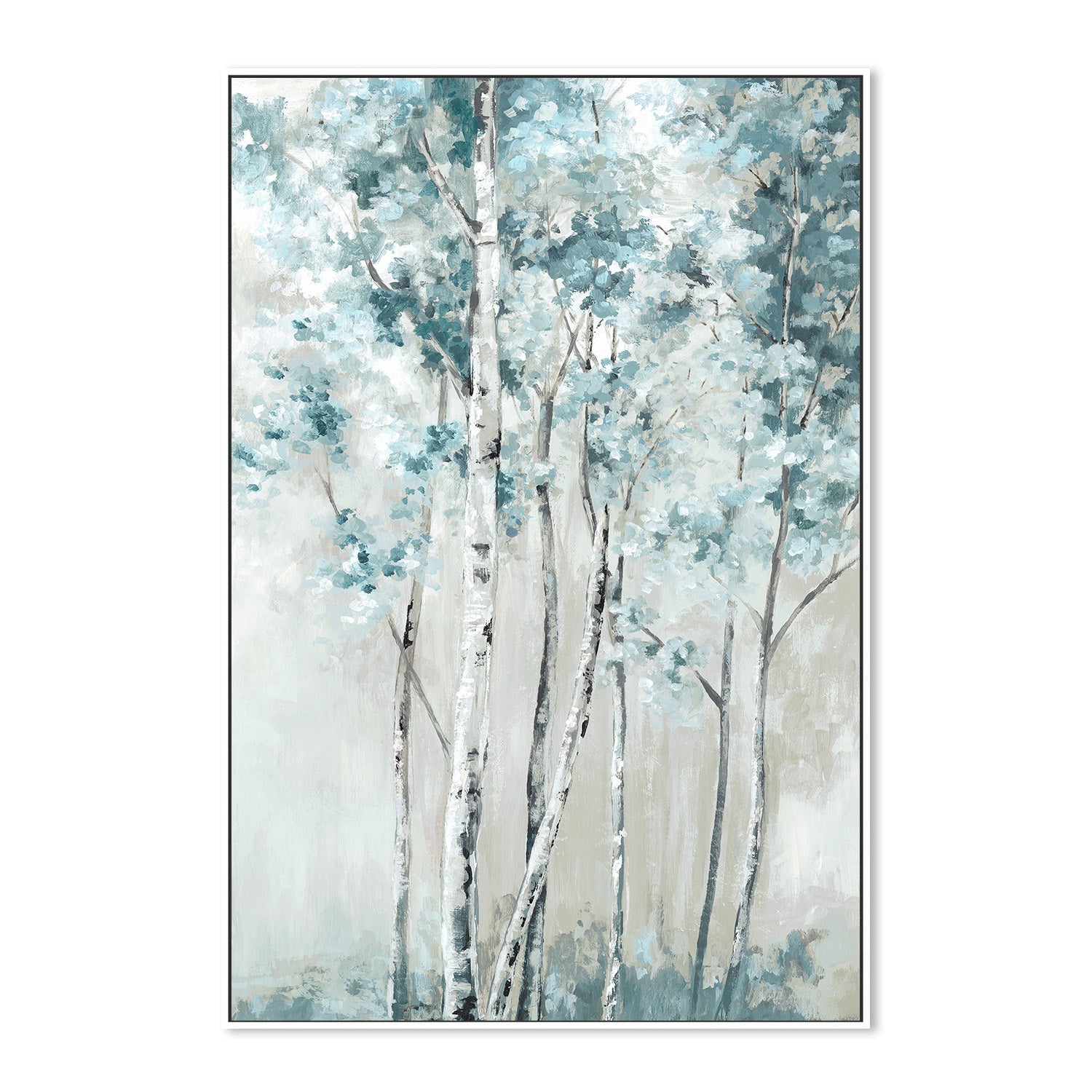 wall-art-print-canvas-poster-framed-Blue Birch Forest-5