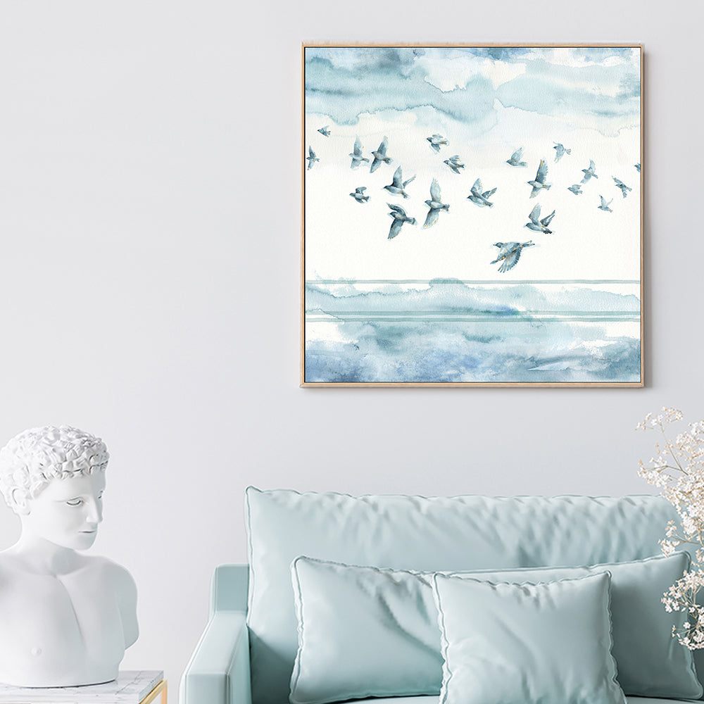 wall-art-print-canvas-poster-framed-Blue Birds , By Lisa Audit-GIOIA-WALL-ART