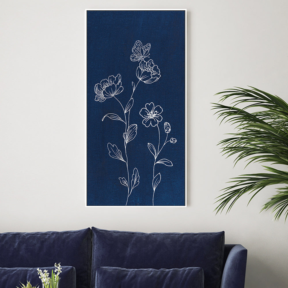 wall-art-print-canvas-poster-framed-Blue Butterfly Garden, Style B-by-Danhui Nai-Gioia Wall Art