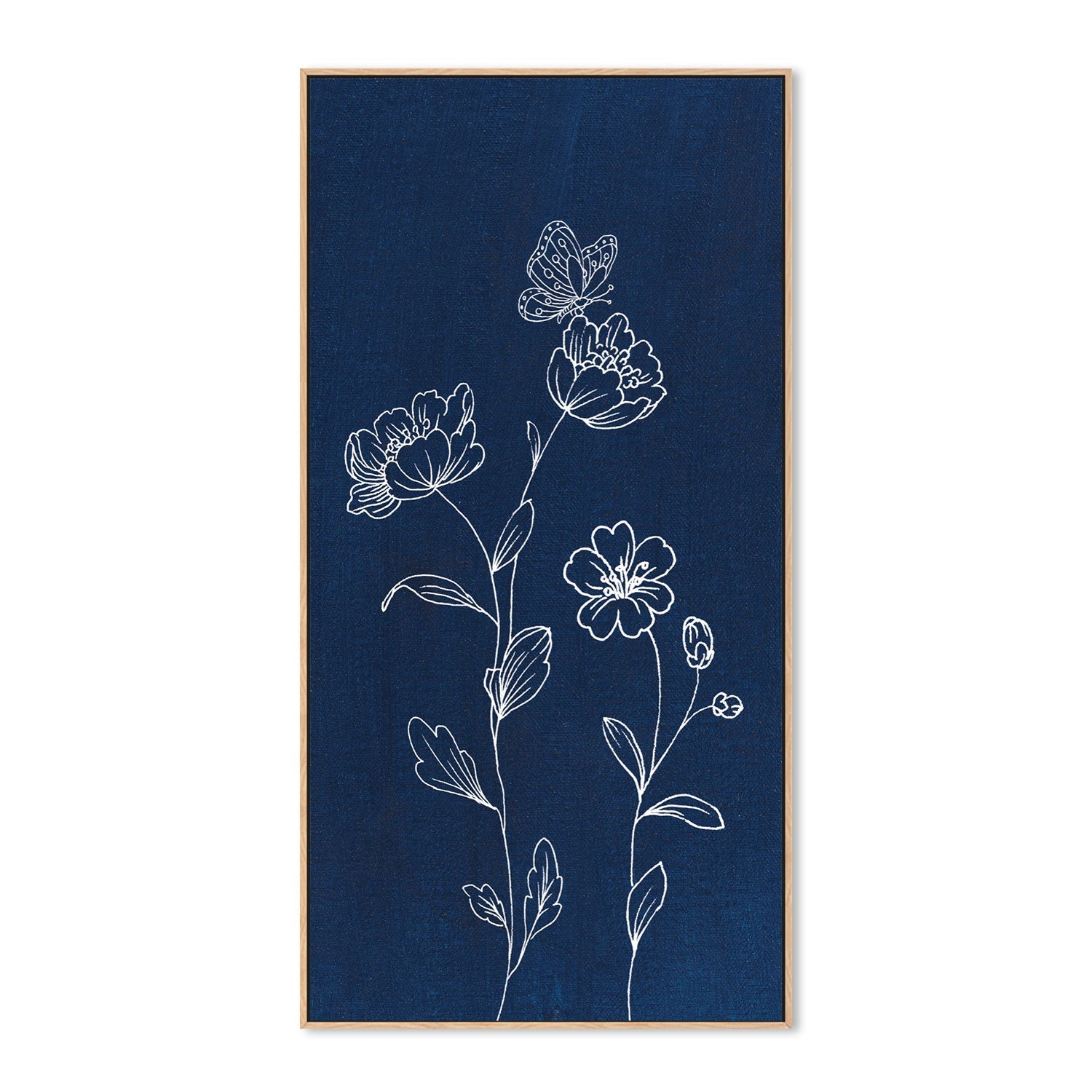 wall-art-print-canvas-poster-framed-Blue Butterfly Garden, Style B-by-Danhui Nai-Gioia Wall Art