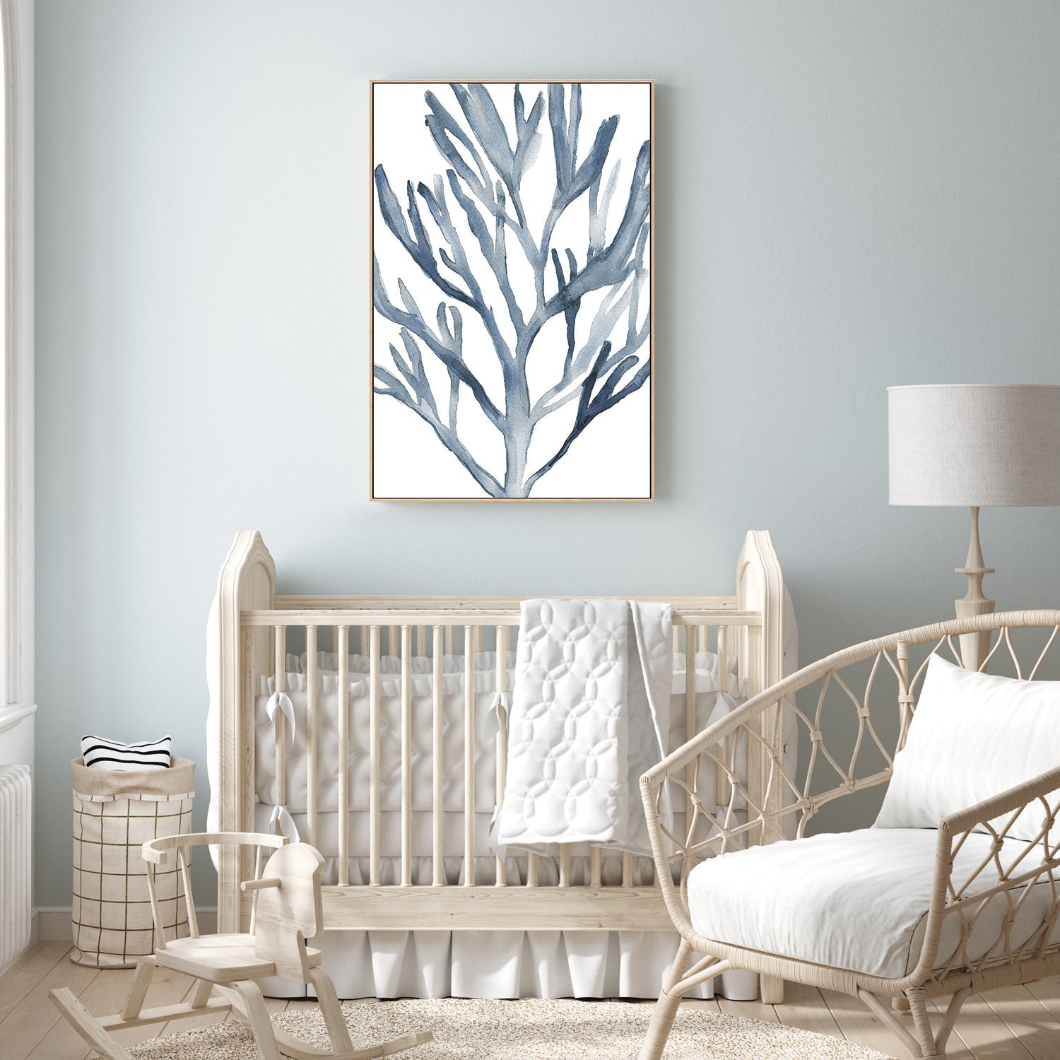 wall-art-print-canvas-poster-framed-Blue Coral, Style A-by-Emily Wood-Gioia Wall Art
