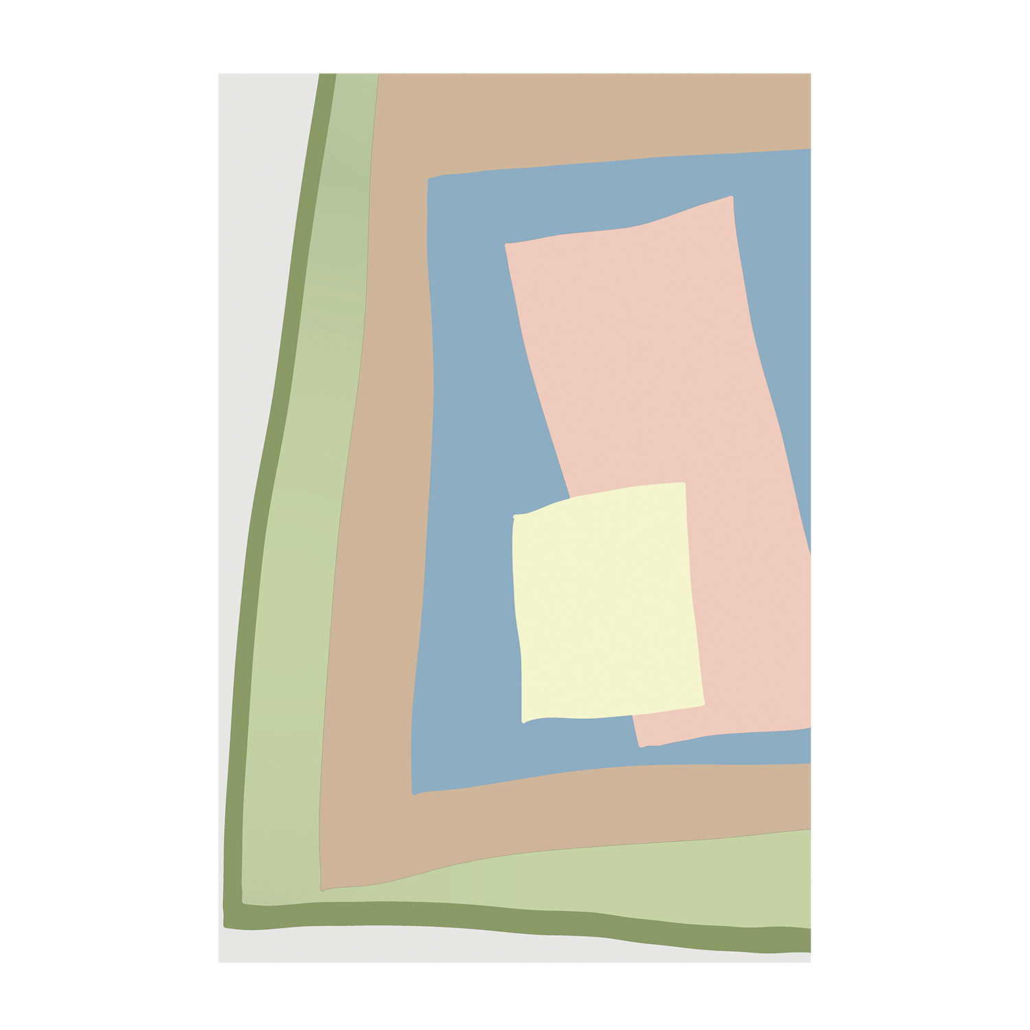 wall-art-print-canvas-poster-framed-Blue Cut Out, Style B , By JL Design-1