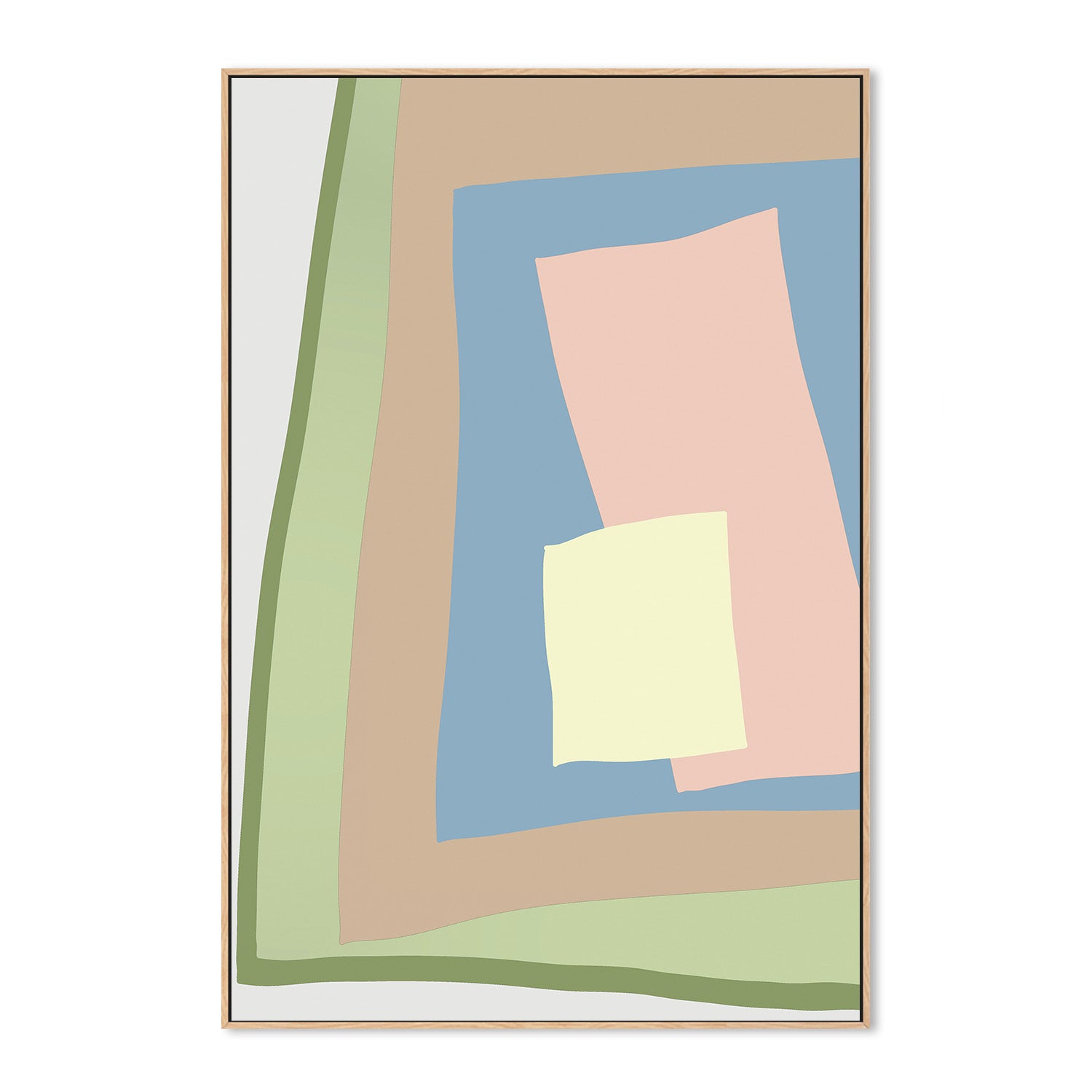 wall-art-print-canvas-poster-framed-Blue Cut Out, Style B , By JL Design-4