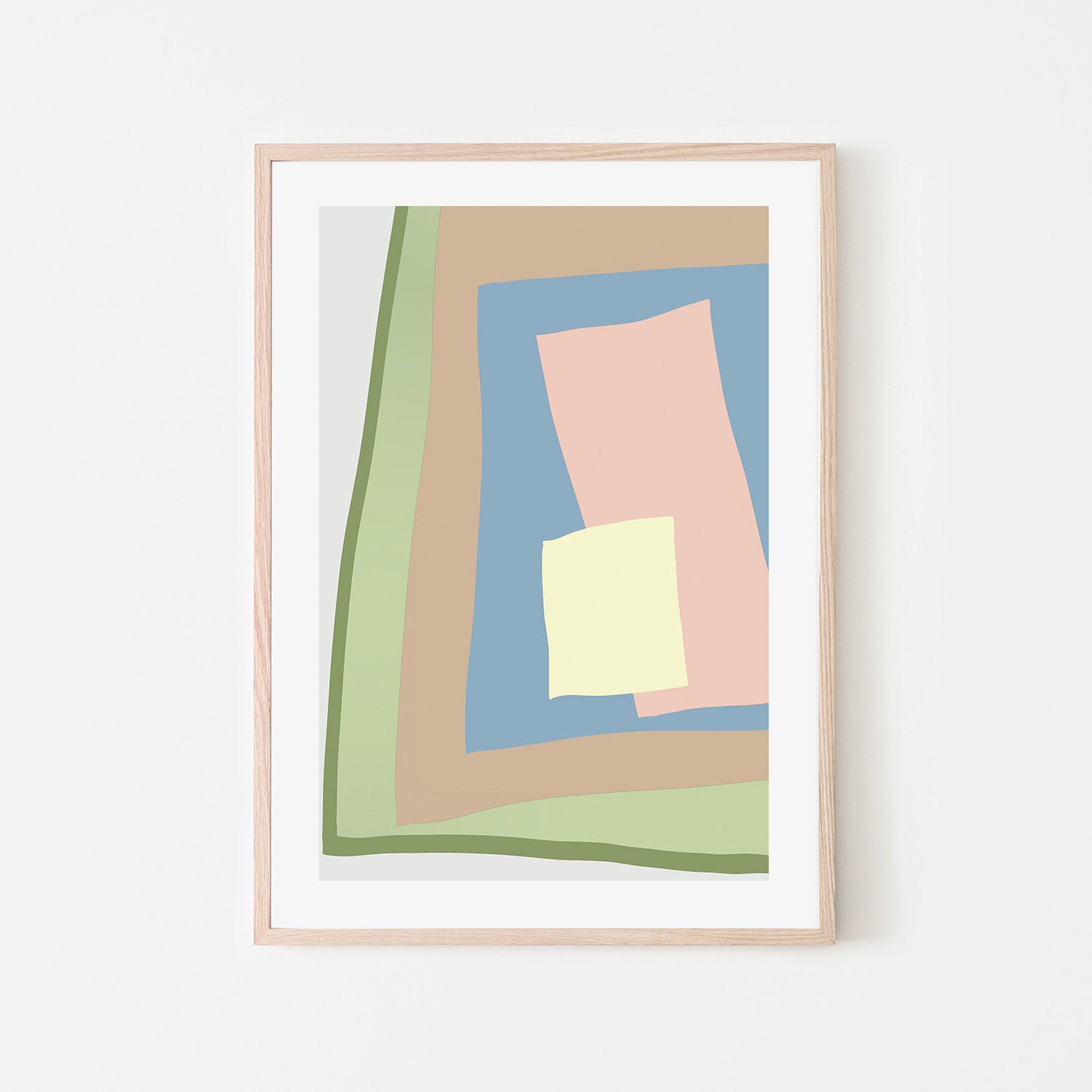 wall-art-print-canvas-poster-framed-Blue Cut Out, Style B , By JL Design-6