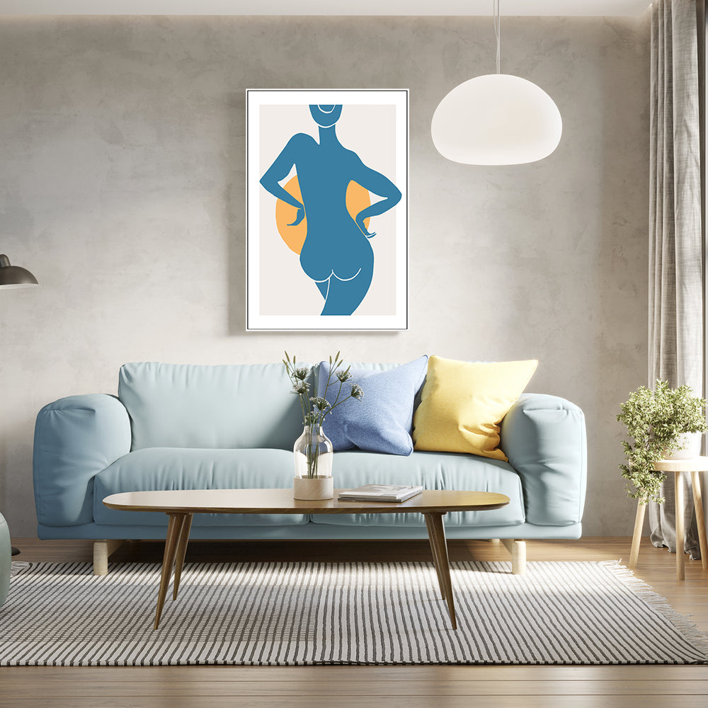 wall-art-print-canvas-poster-framed-Blue Divine Woman, Style A-GIOIA-WALL-ART