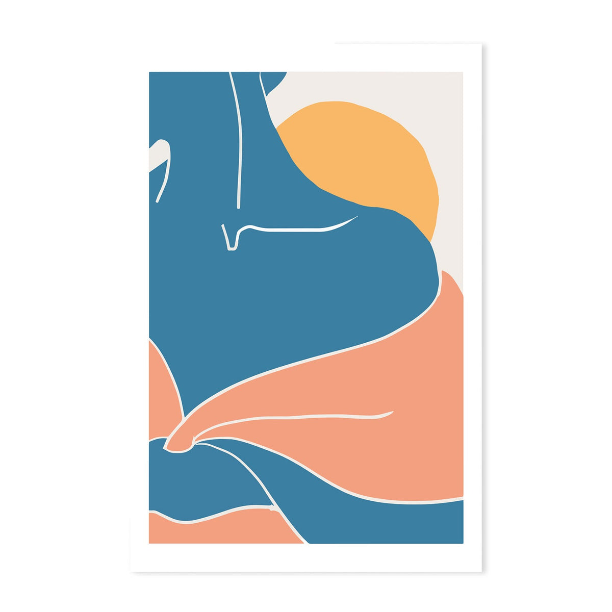 wall-art-print-canvas-poster-framed-Blue Divine Woman, Style A & B, Set Of 2-GIOIA-WALL-ART