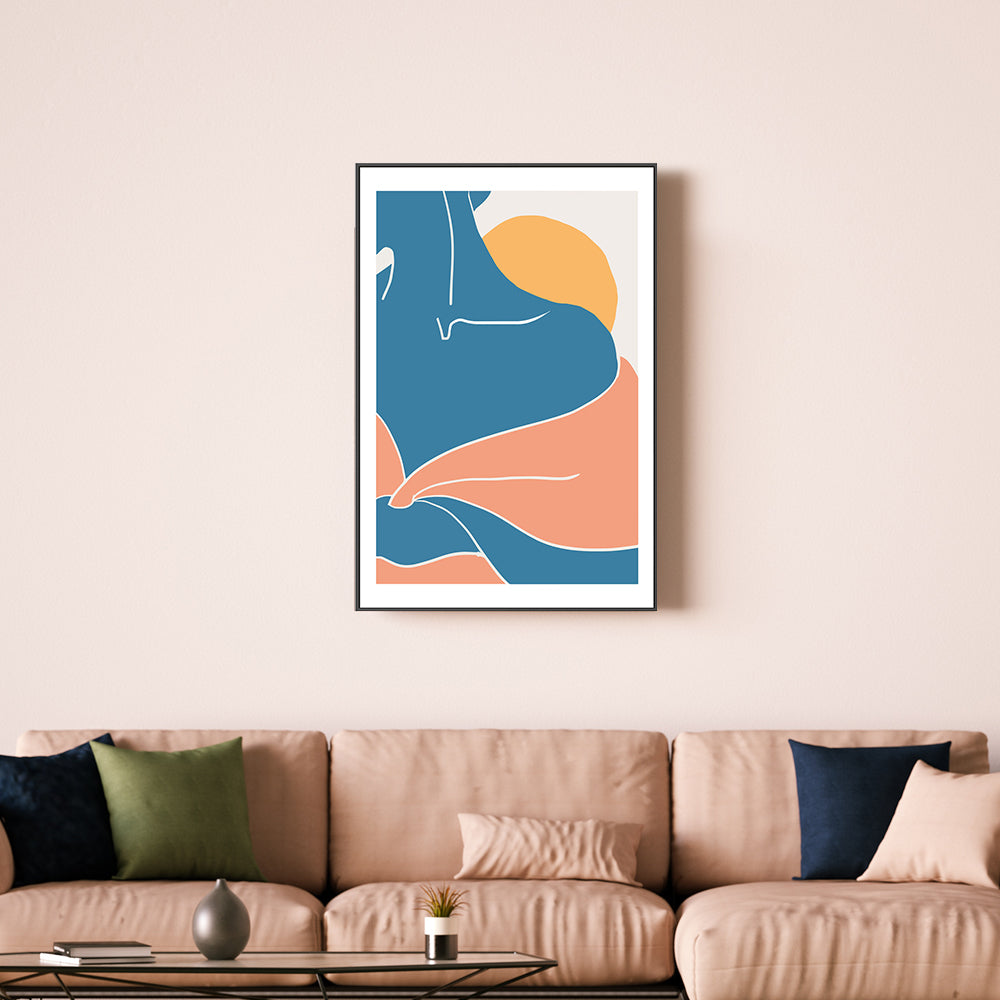 wall-art-print-canvas-poster-framed-Blue Divine Woman, Style B-GIOIA-WALL-ART