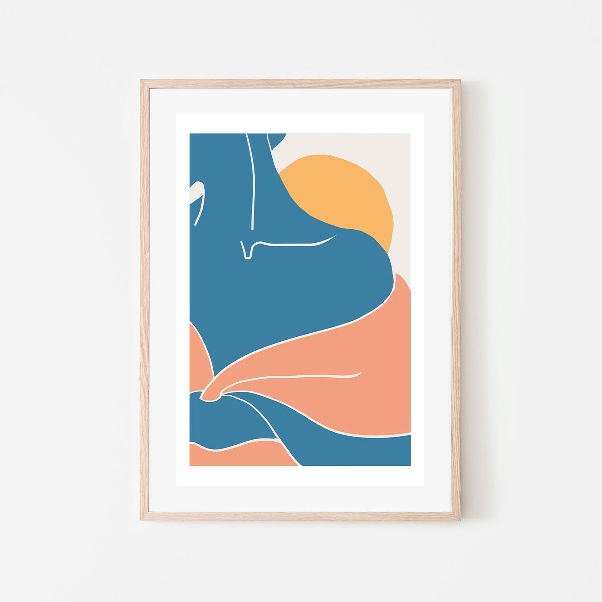 wall-art-print-canvas-poster-framed-Blue Divine Woman, Style B-GIOIA-WALL-ART
