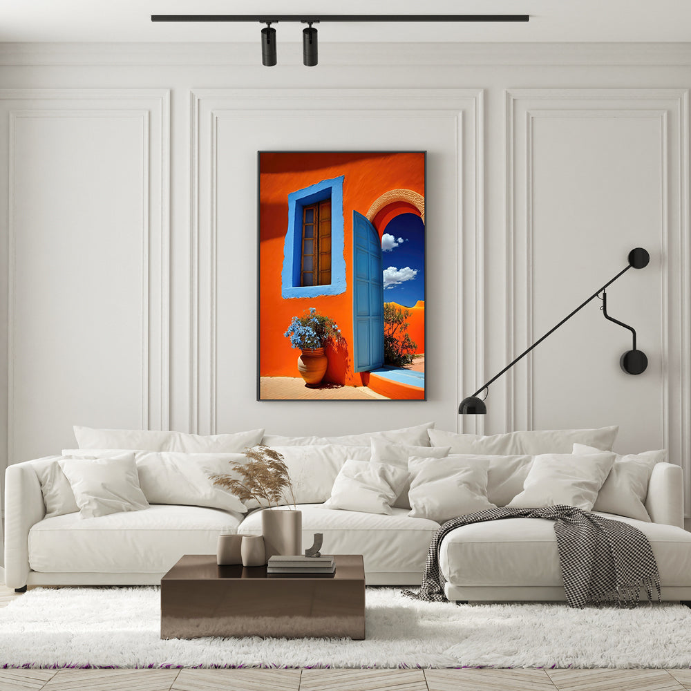 wall-art-print-canvas-poster-framed-Blue Door , By Treechild-GIOIA-WALL-ART