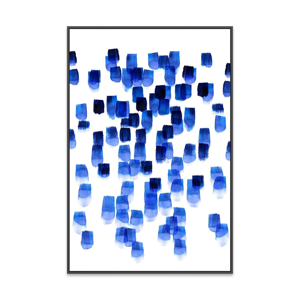 wall-art-print-canvas-poster-framed-Blue Drops-by-Danushka Abeygoda-Gioia Wall Art
