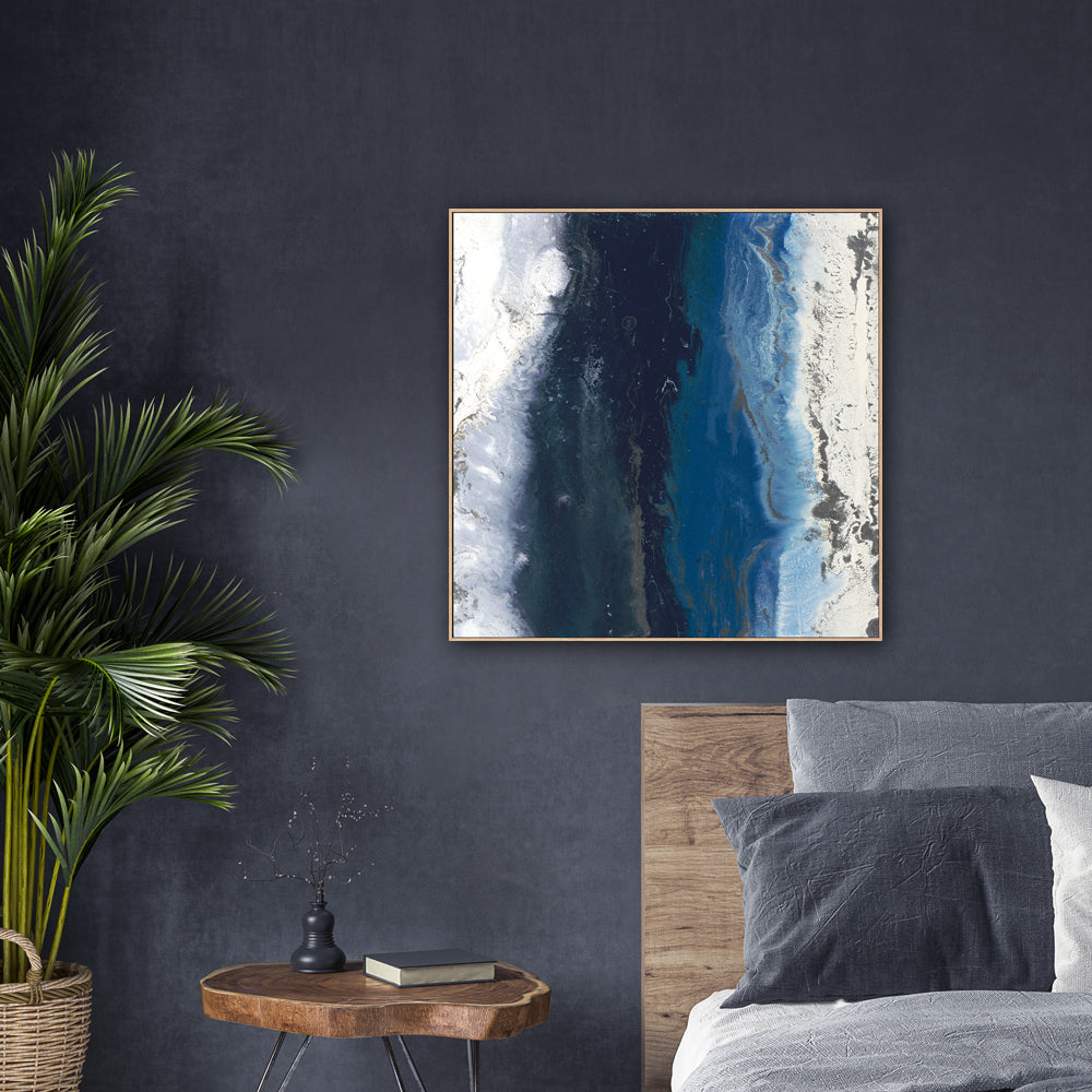wall-art-print-canvas-poster-framed-Blue Flow Calm , Style B , By Blakely Bering-2