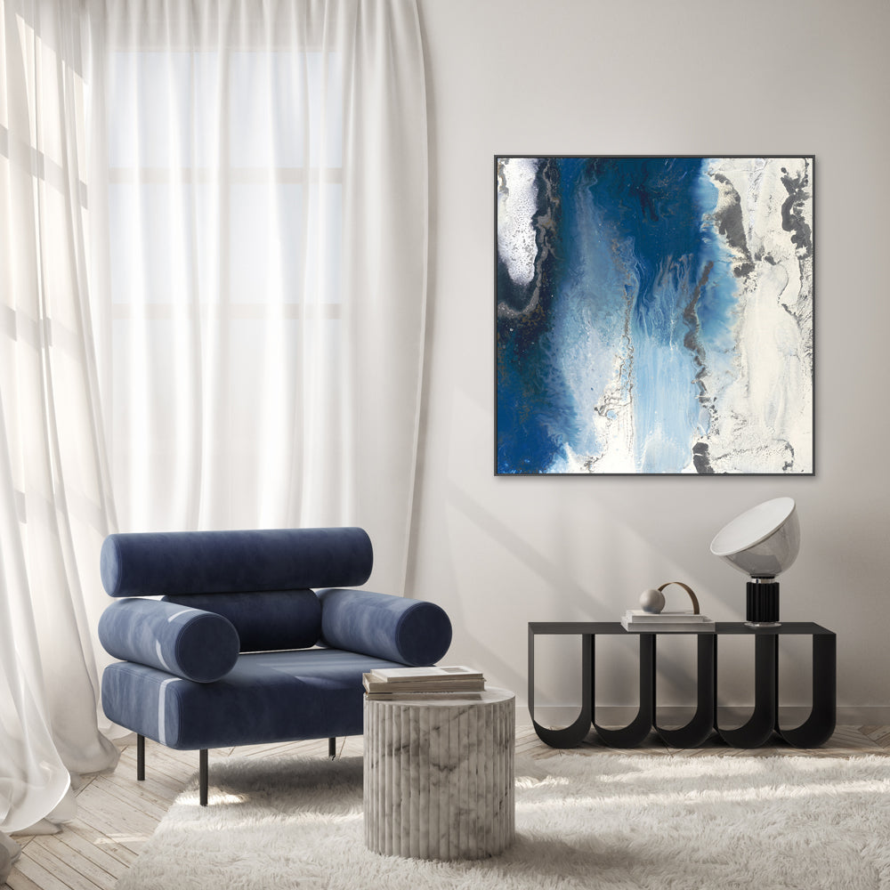 wall-art-print-canvas-poster-framed-Blue Flow , Style B , By Blakely Bering-2