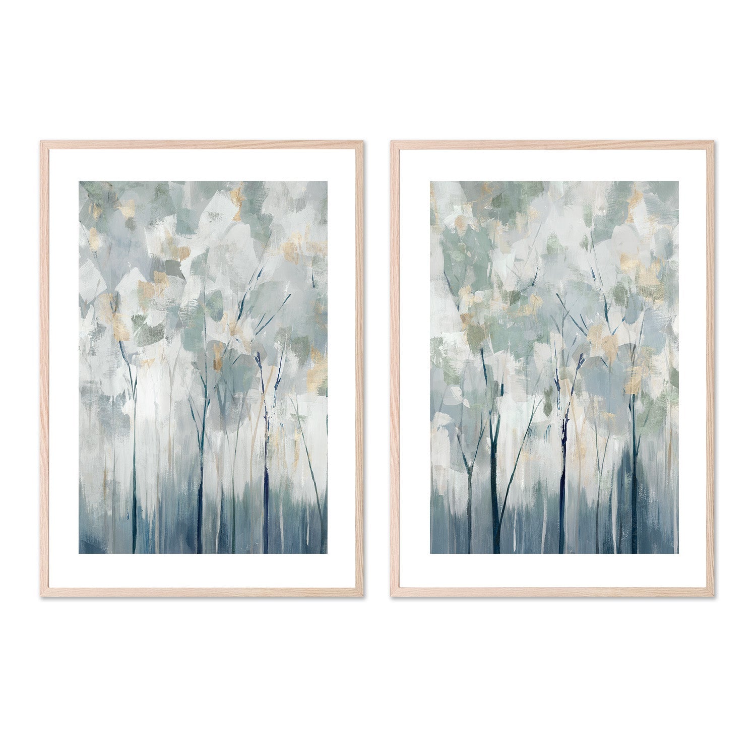 wall-art-print-canvas-poster-framed-Blue Forest Adventure, Style A & B, Set Of 2 , By Ian C-6