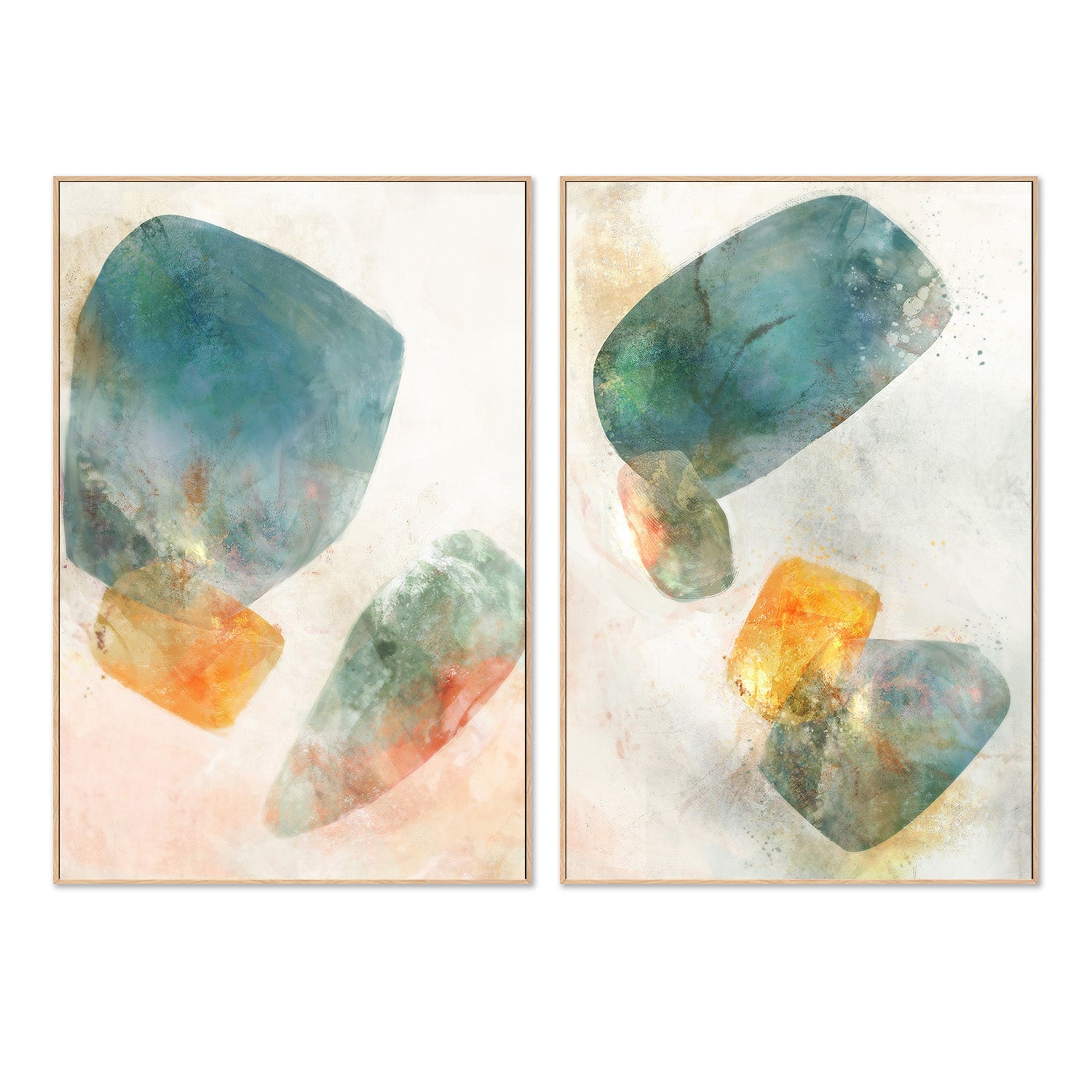 wall-art-print-canvas-poster-framed-Blue Ink Rose, Style A & B, Set Of 2 , By Ken Roko-4