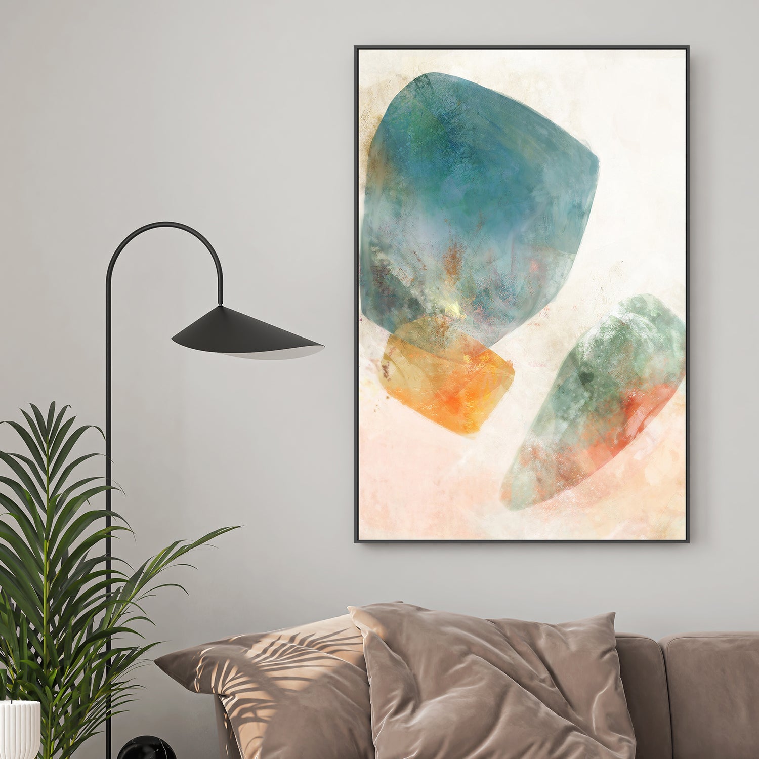wall-art-print-canvas-poster-framed-Blue Ink Rose, Style A , By Ken Roko-2
