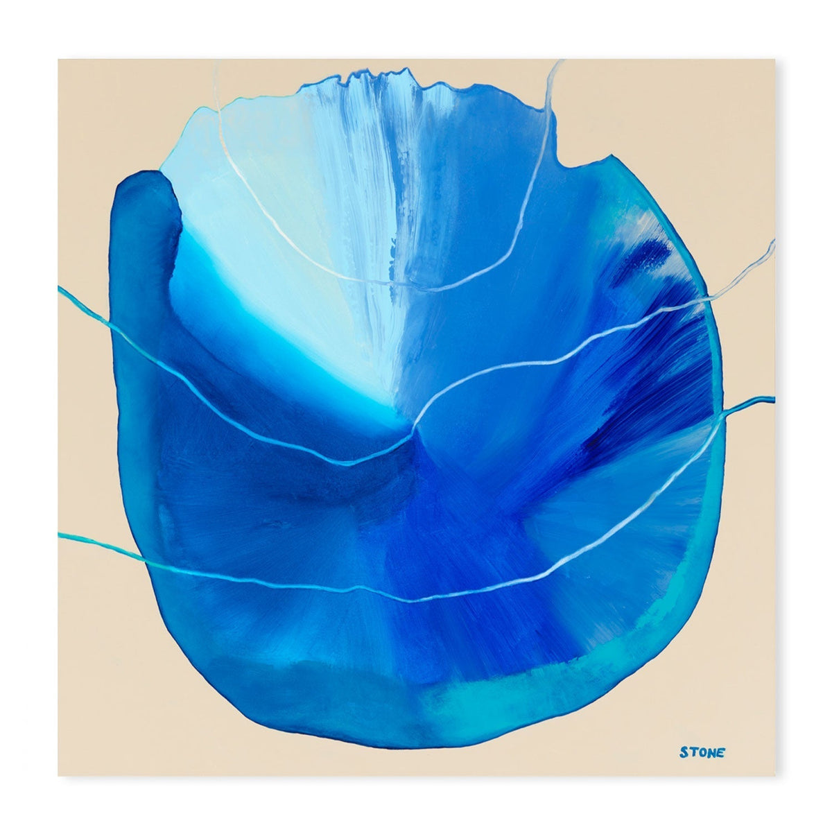 wall-art-print-canvas-poster-framed-Blue Luxe, Style A & B, Set Of 2 , By Belinda Stone-GIOIA-WALL-ART