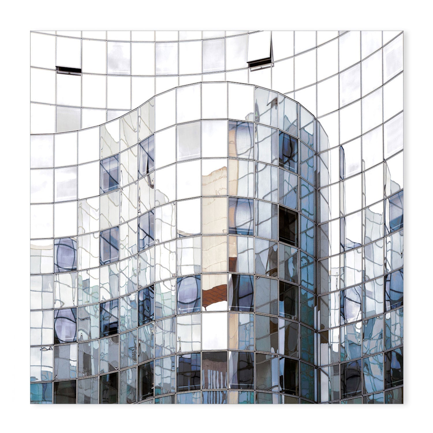 wall-art-print-canvas-poster-framed-Blue Mirrored Architecture , By Gilbert Claes-GIOIA-WALL-ART
