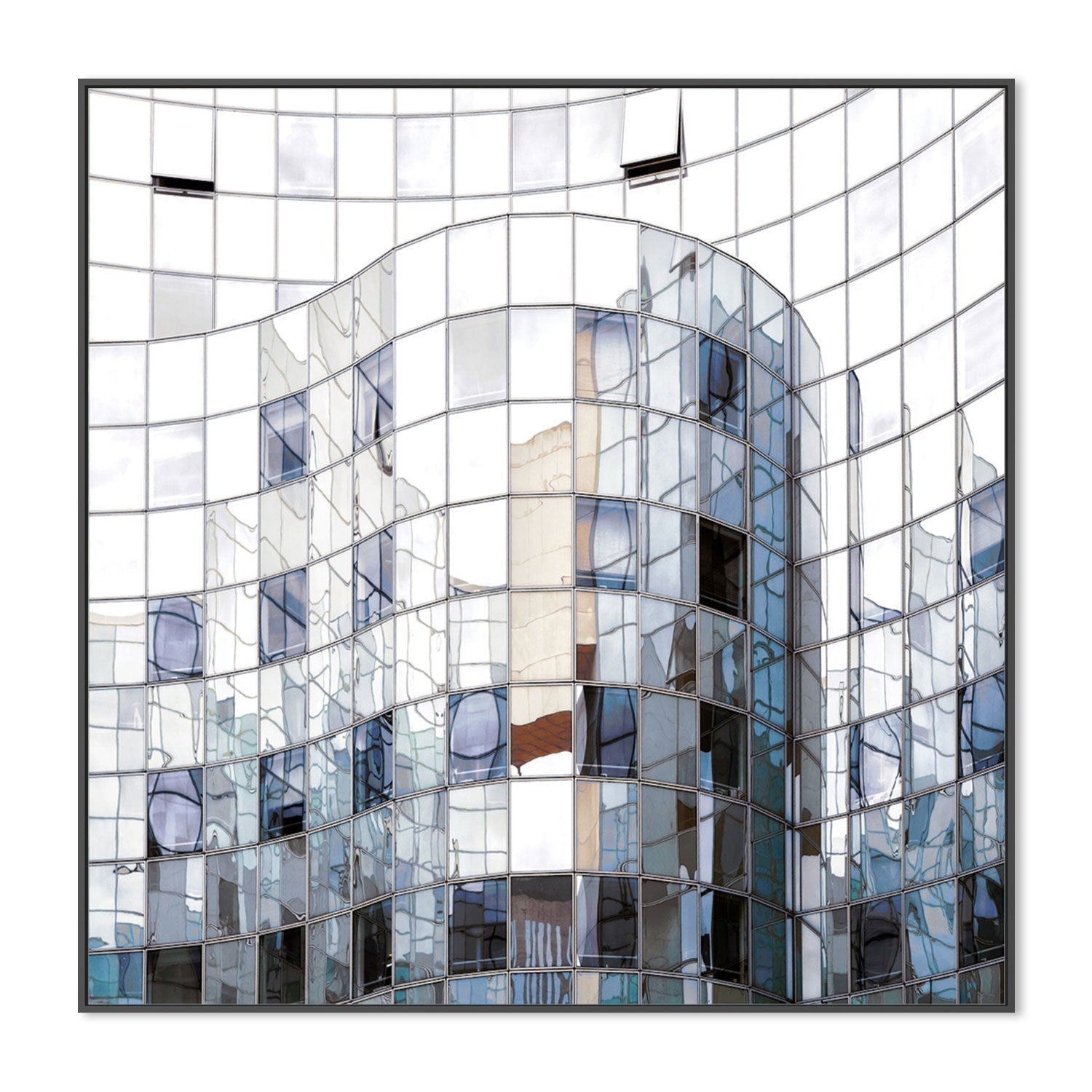 wall-art-print-canvas-poster-framed-Blue Mirrored Architecture , By Gilbert Claes-GIOIA-WALL-ART