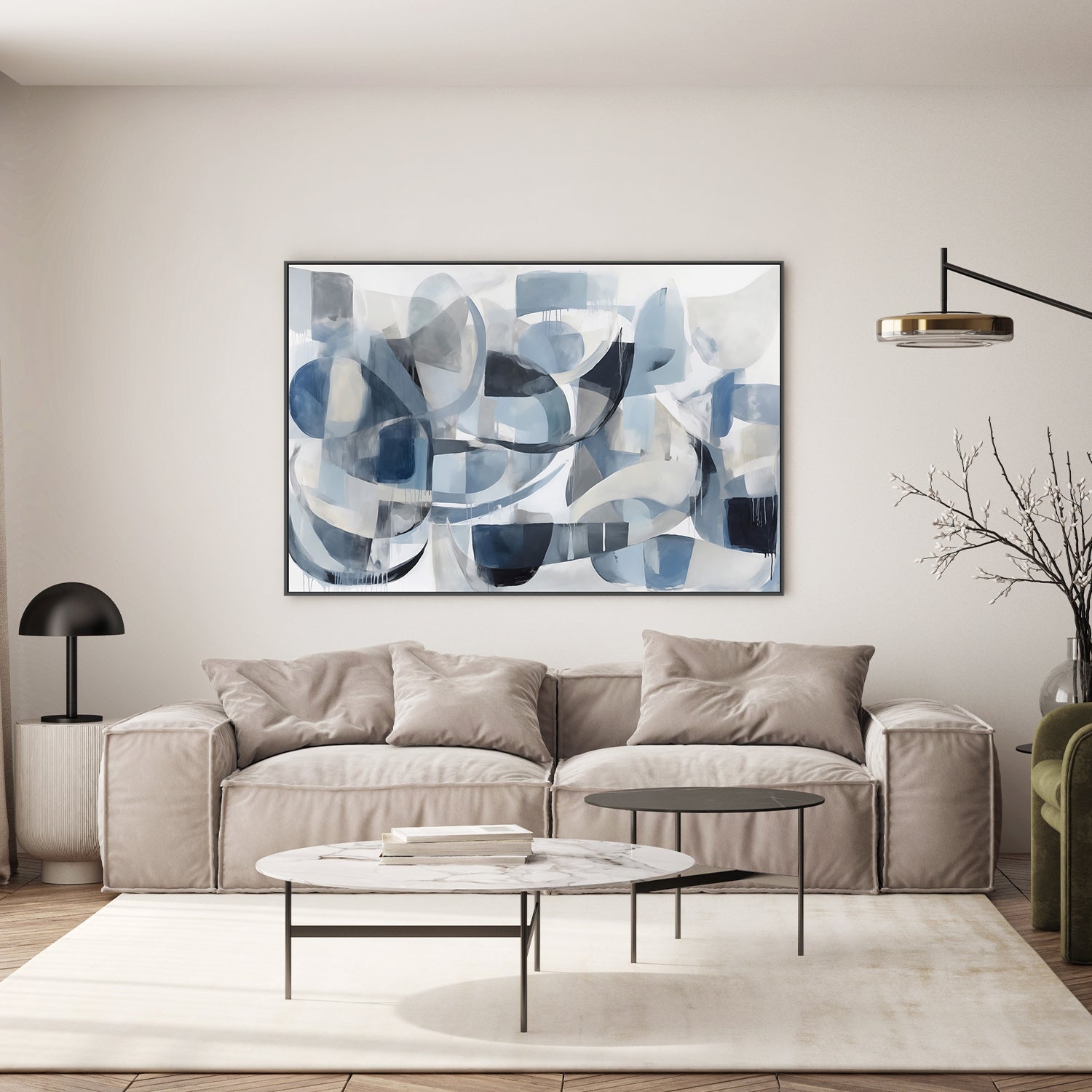 wall-art-print-canvas-poster-framed-Blue motion-9