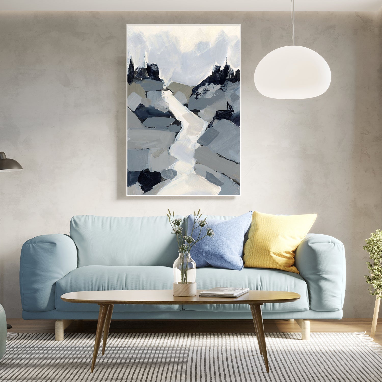 wall-art-print-canvas-poster-framed-Blue Mountains, Style C-by-Emily Wood-Gioia Wall Art