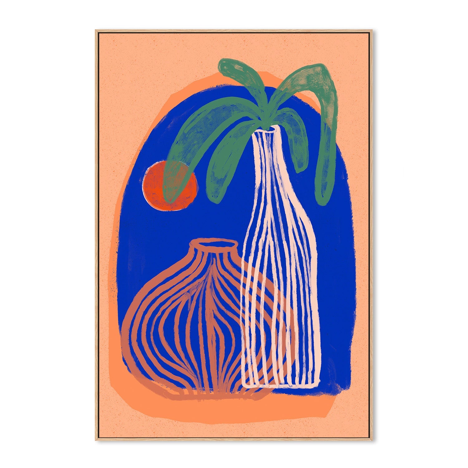 wall-art-print-canvas-poster-framed-Blue Oasis Vases-4