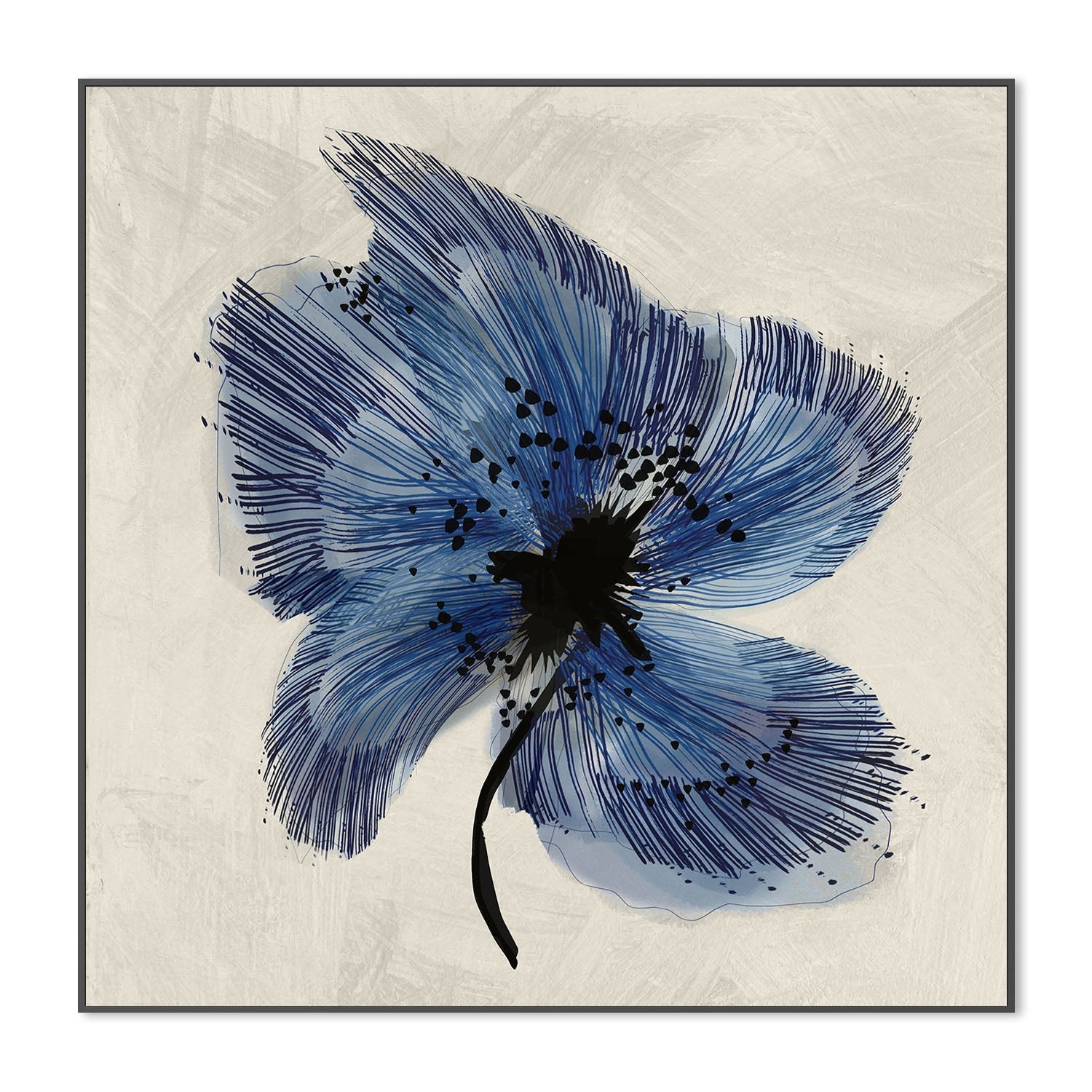 wall-art-print-canvas-poster-framed-Blue Petals, Style A , By Cartissi-3