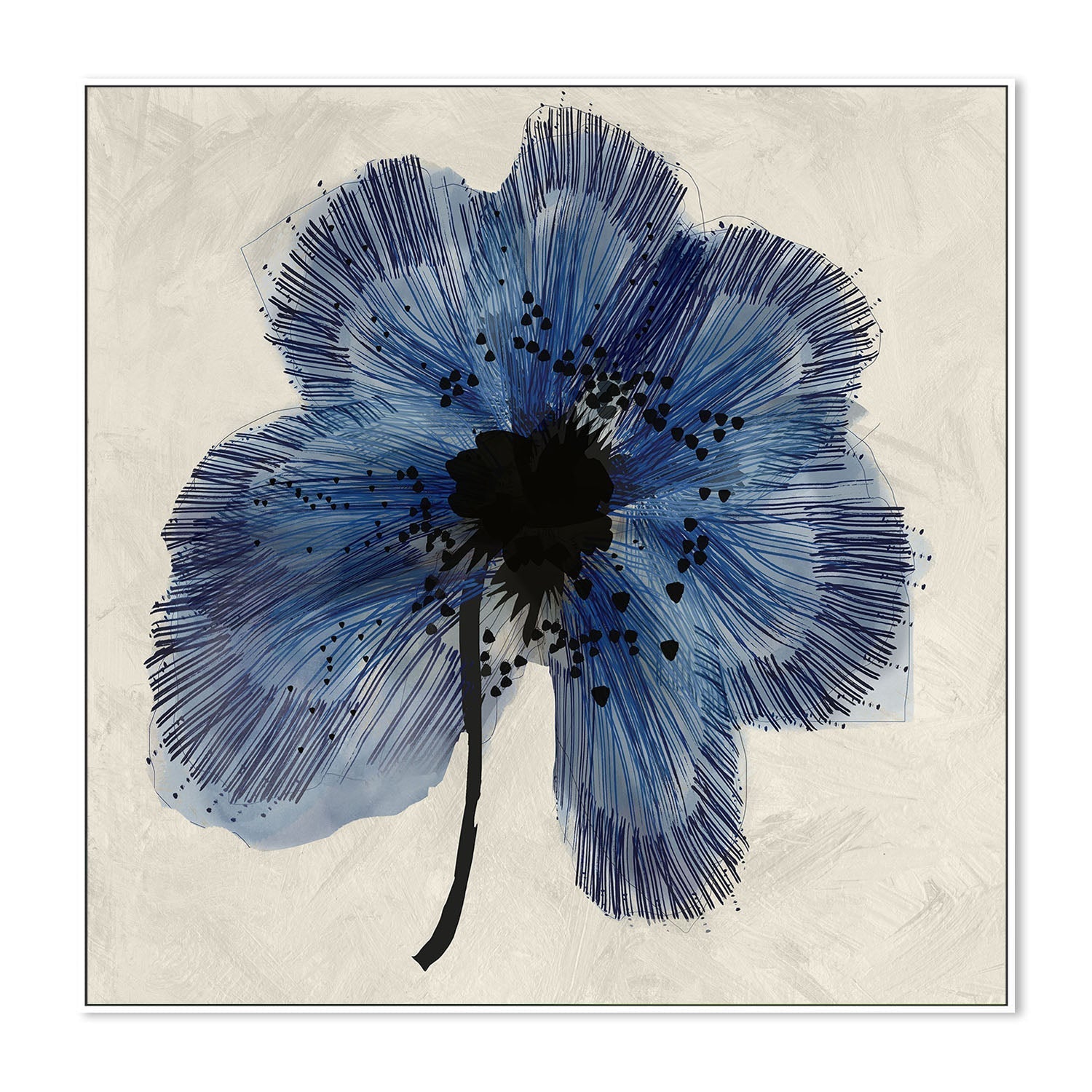 wall-art-print-canvas-poster-framed-Blue Petals, Style B , By Cartissi-5