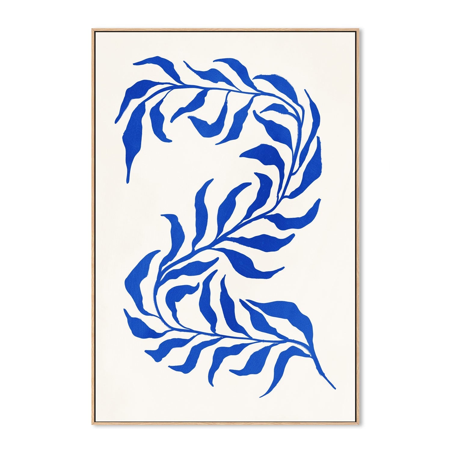 wall-art-print-canvas-poster-framed-Blue Seaweed, Style D , By Nina Blue-4