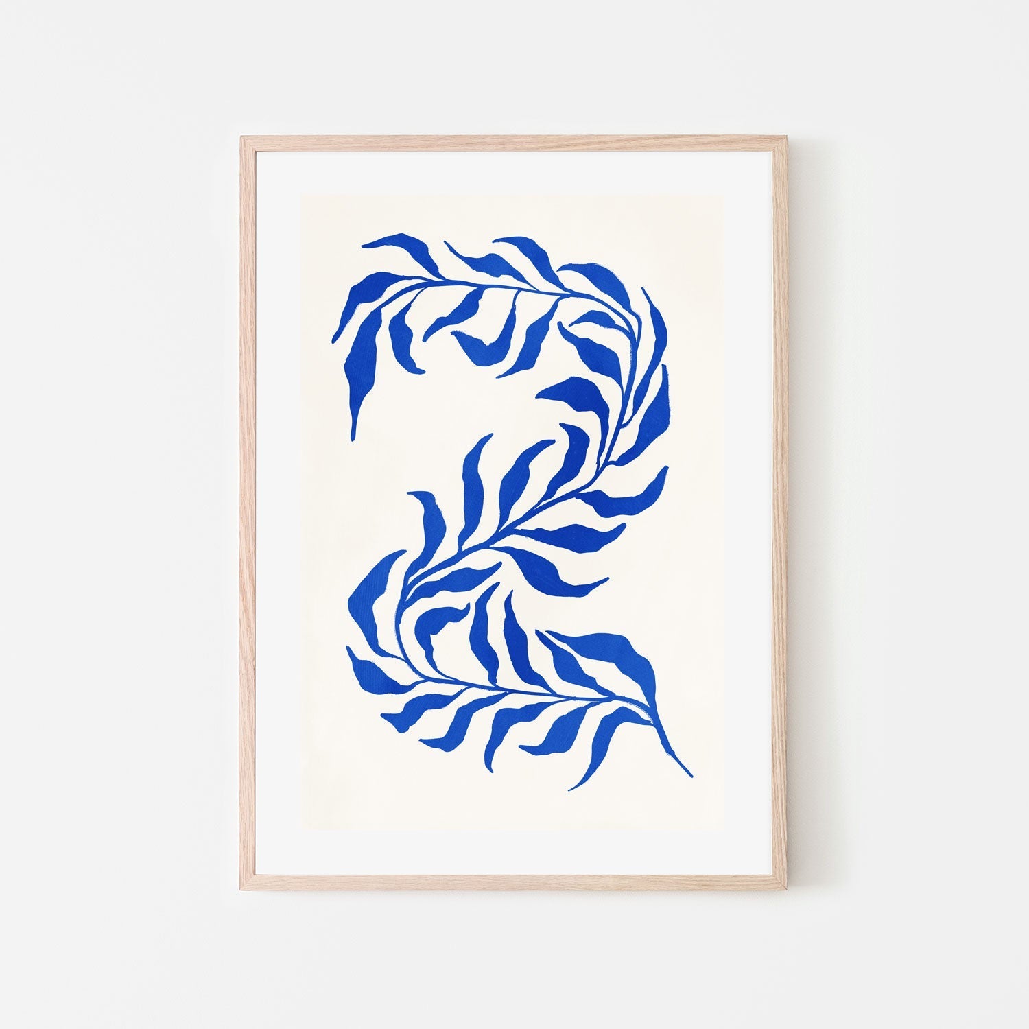 wall-art-print-canvas-poster-framed-Blue Seaweed, Style D , By Nina Blue-6