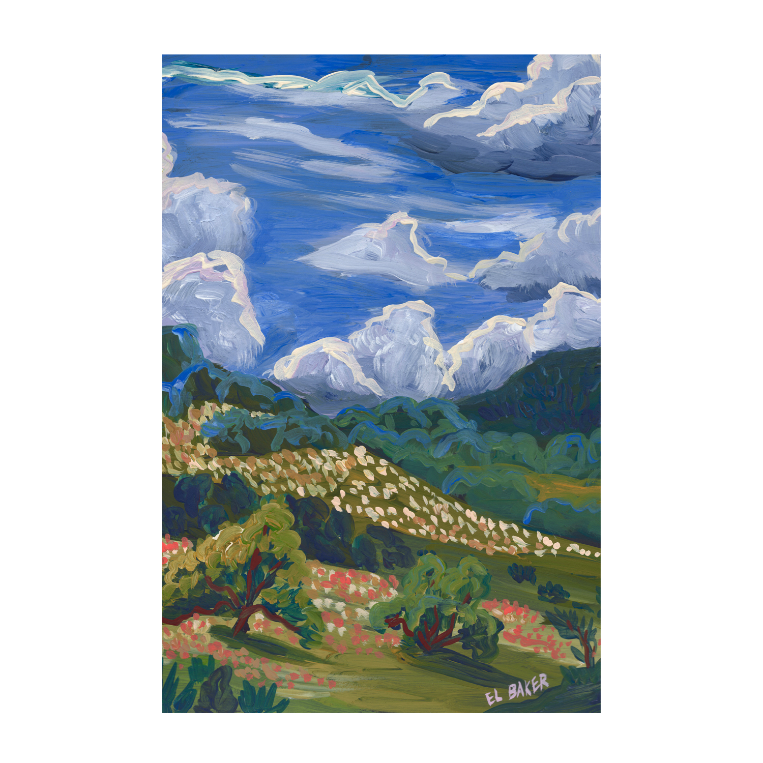 wall-art-print-canvas-poster-framed-Blue Skies Green Paddocks , By Eleanor Baker-1