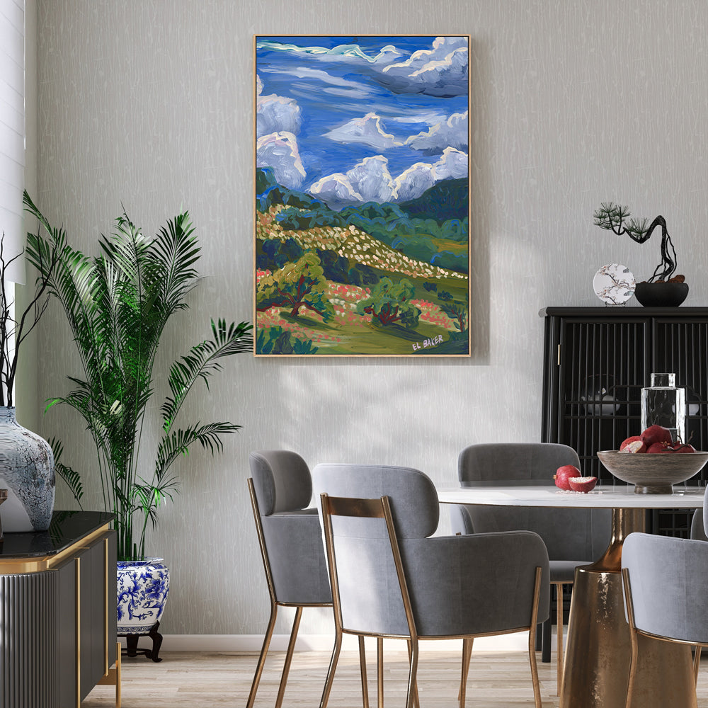 wall-art-print-canvas-poster-framed-Blue Skies Green Paddocks , By Eleanor Baker-2