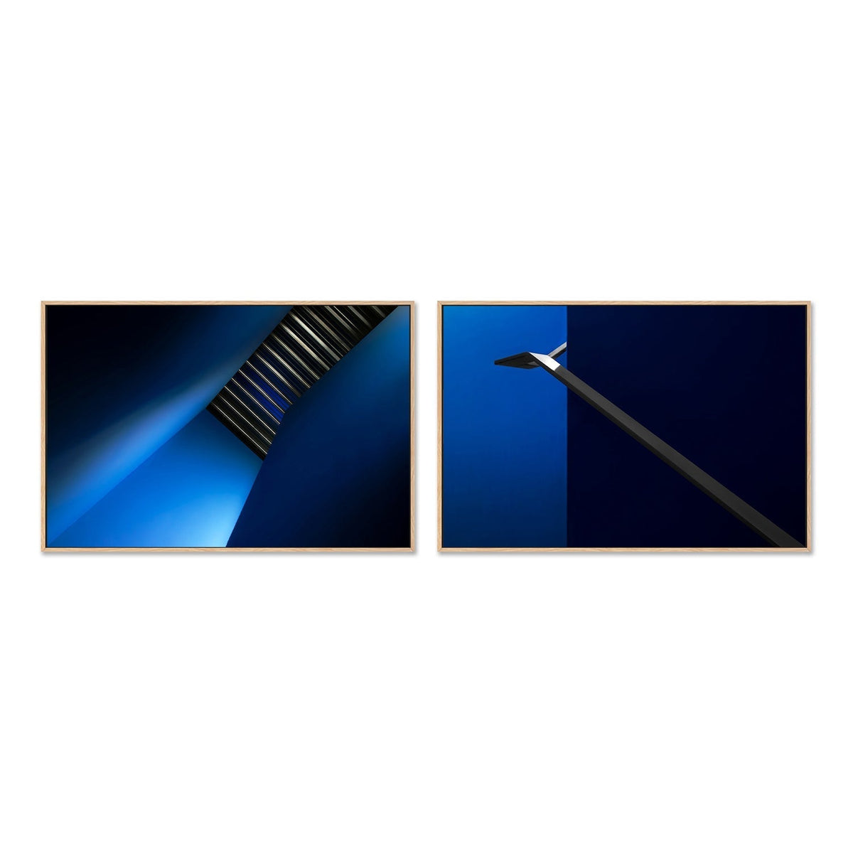 wall-art-print-canvas-poster-framed-Blue Stairway, Style A & B, Set Of 2 , By Gilbert Claes-GIOIA-WALL-ART