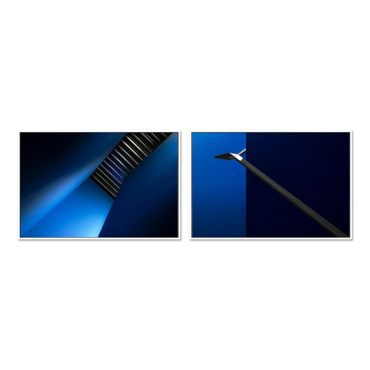 wall-art-print-canvas-poster-framed-Blue Stairway, Style A & B, Set Of 2 , By Gilbert Claes-GIOIA-WALL-ART