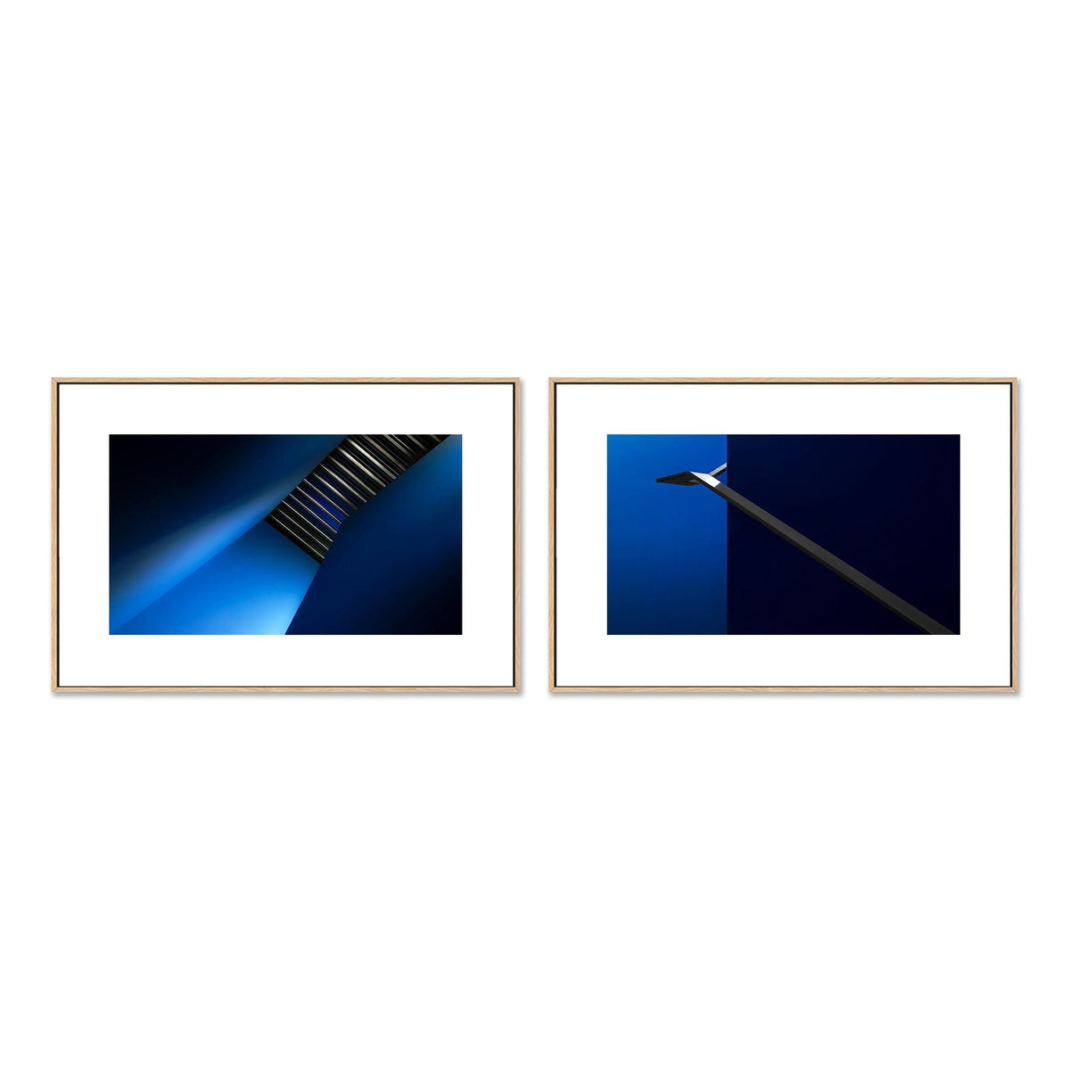 wall-art-print-canvas-poster-framed-Blue Stairway, Style A & B, Set Of 2 , By Gilbert Claes-GIOIA-WALL-ART