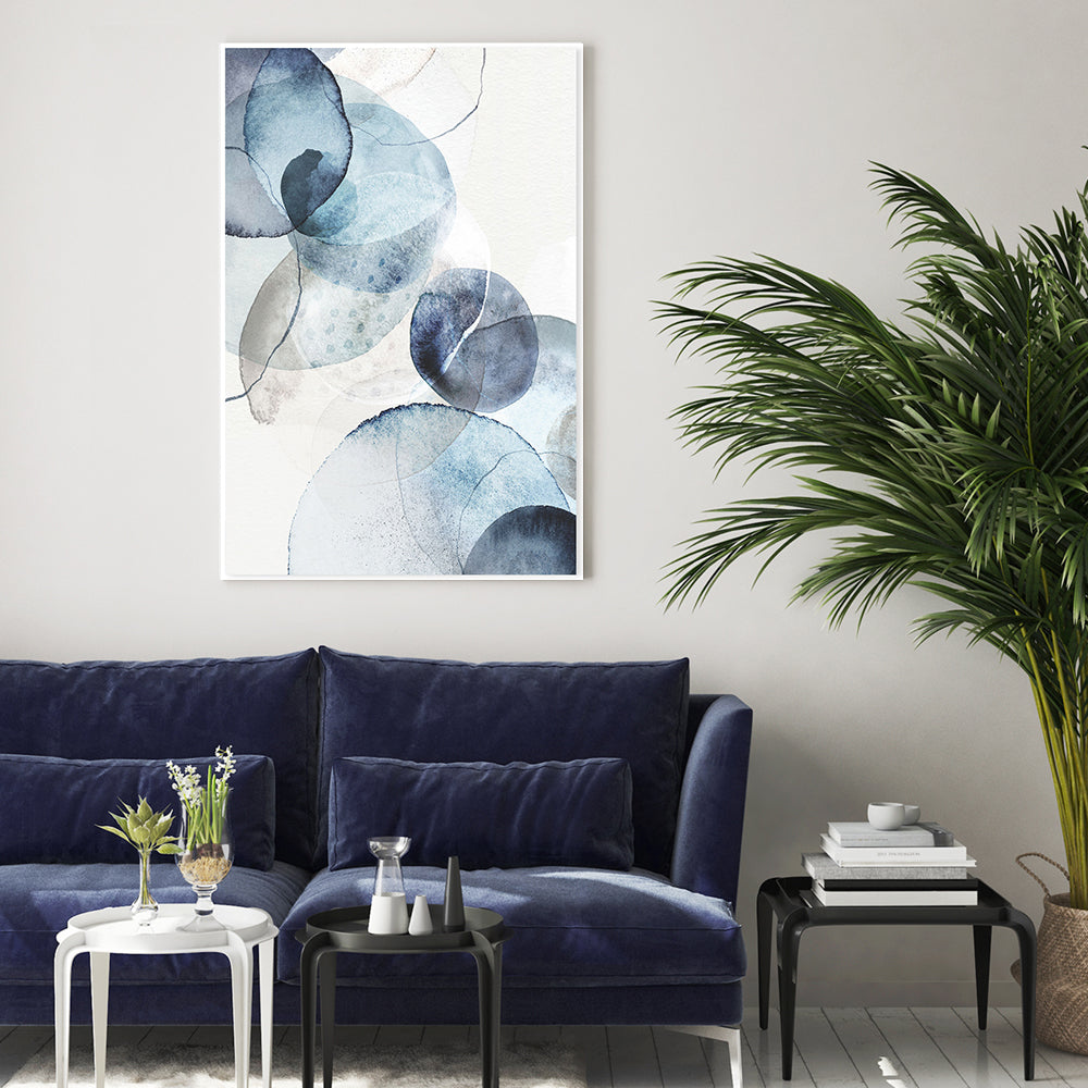 wall-art-print-canvas-poster-framed-Blue Stone-by-Dear Musketeer Studio-Gioia Wall Art
