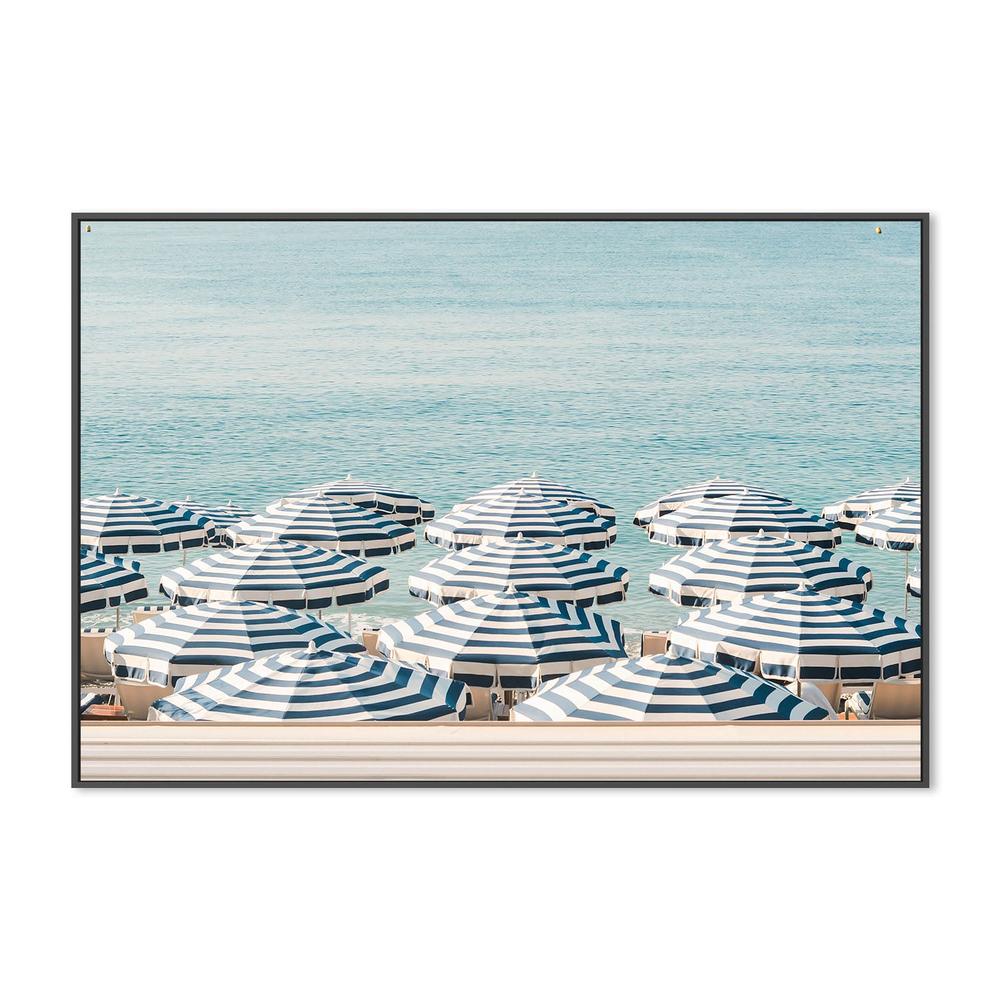 wall-art-print-canvas-poster-framed-Blue Striped Beach Umbrellas-3