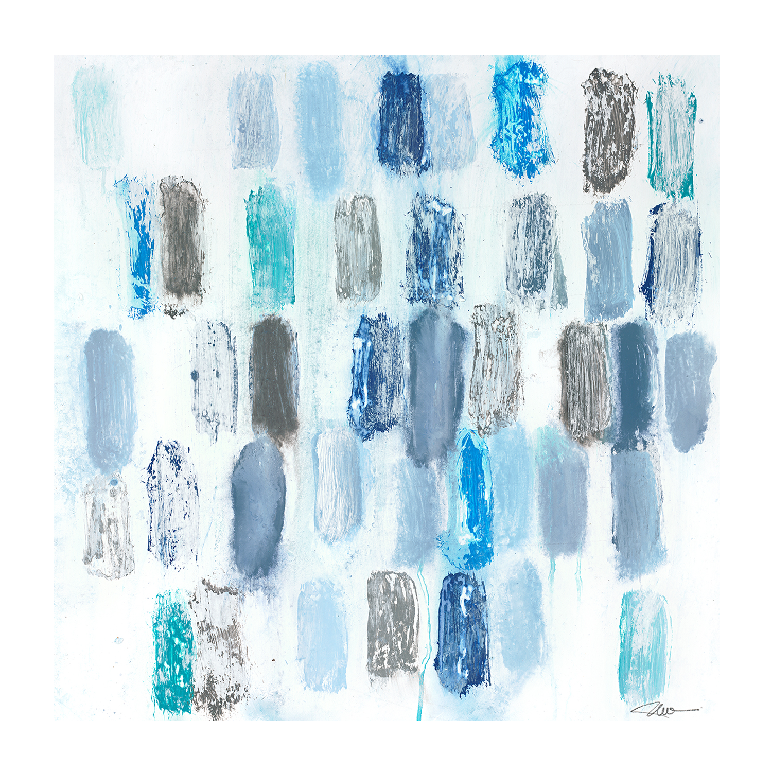 wall-art-print-canvas-poster-framed-Blue Strokes , By Filippoloco-1