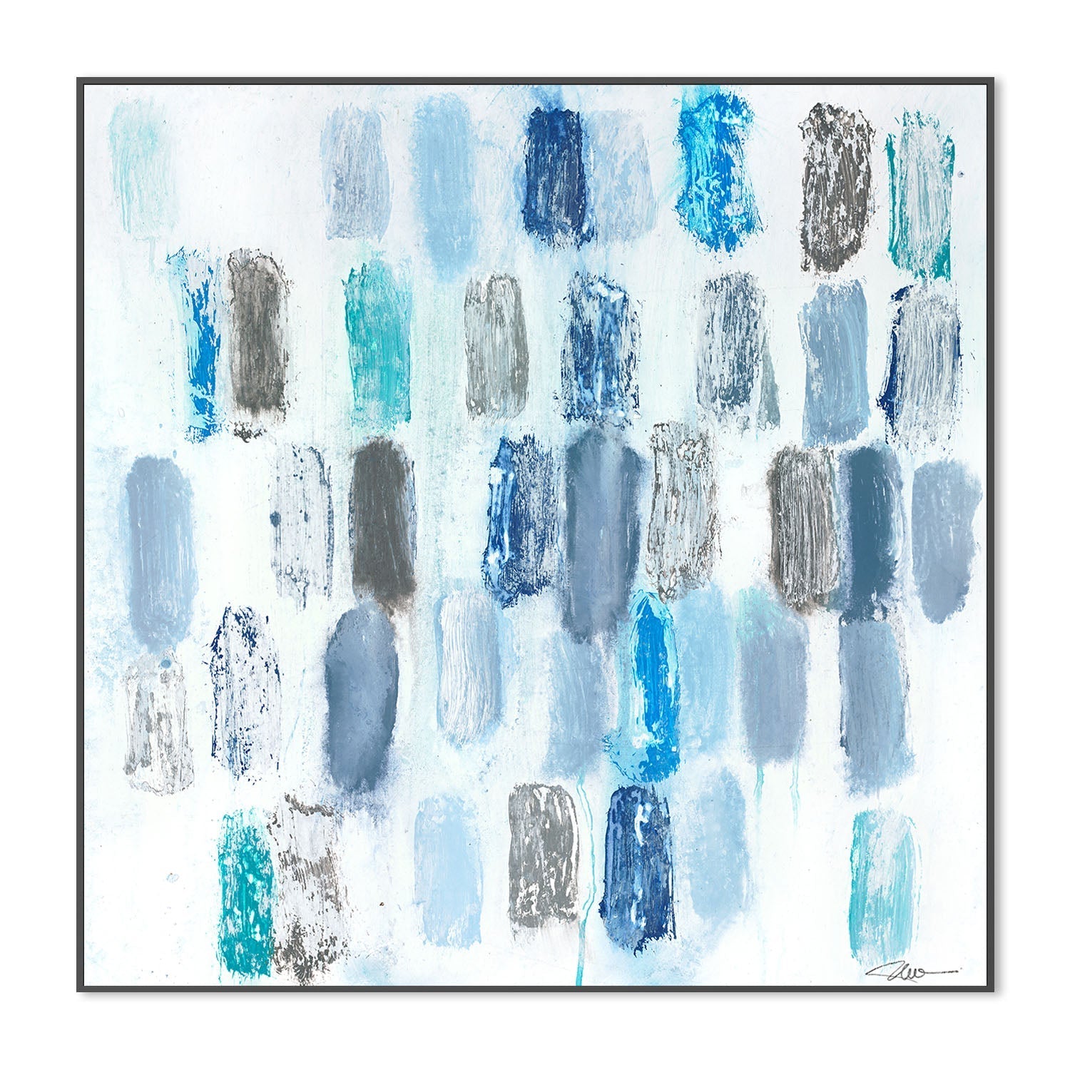 wall-art-print-canvas-poster-framed-Blue Strokes , By Filippoloco-3