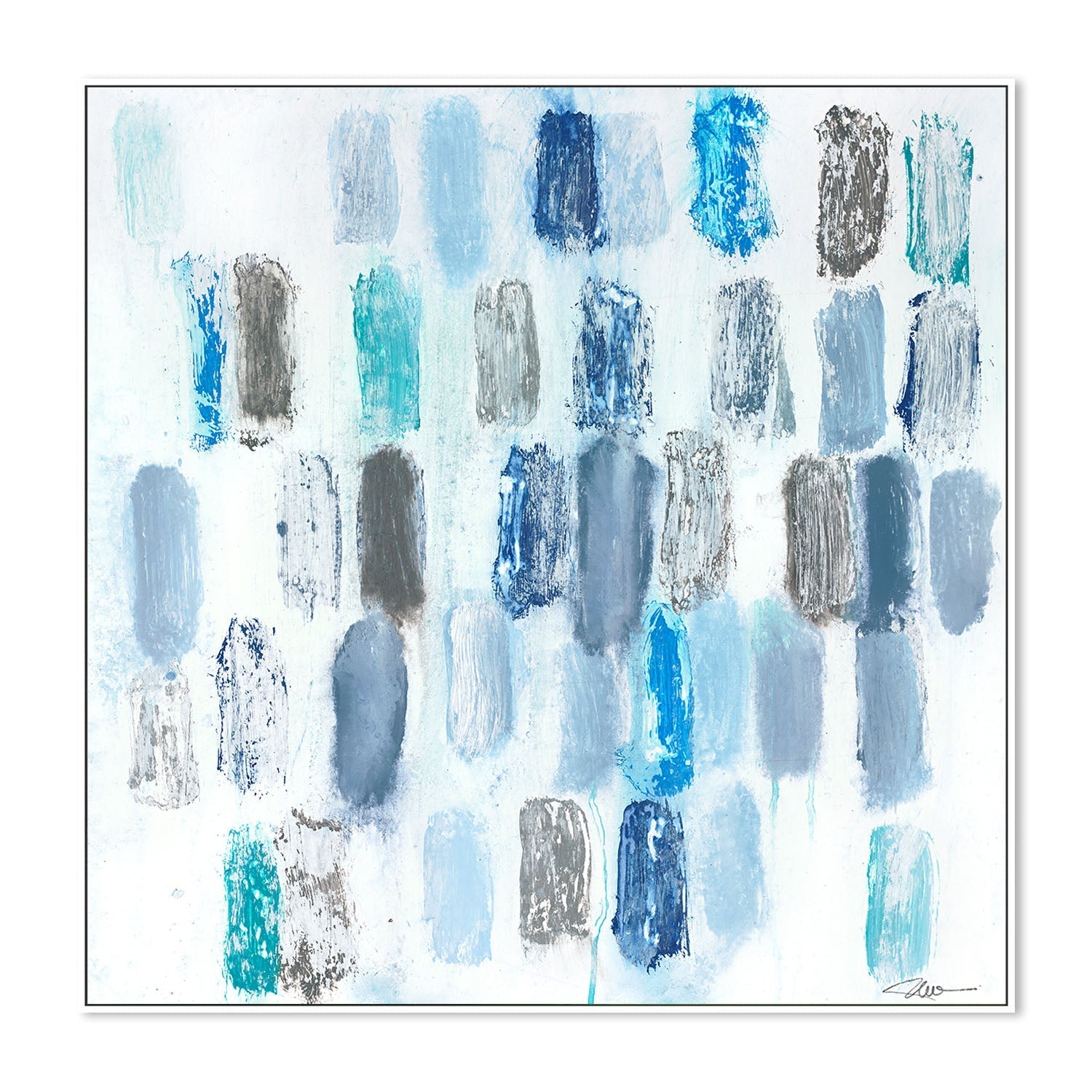wall-art-print-canvas-poster-framed-Blue Strokes , By Filippoloco-5